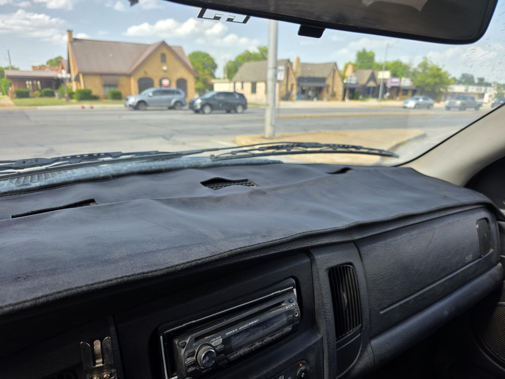 Autorder Dashboard Cover Mat for 2019-2023 2024 2025 2026 Dodge Ram 1500 2500 3500 Accessories Dash Cover Flannel Dash Mat Sunshade Glare UV Rays Protector Black customer photo 1