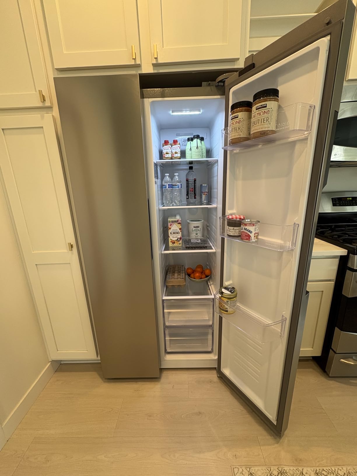 Hamilton Beach HBF1558 15.6 cu ft Counter Depth Full Size Refrigerator, Side Doors, Stainless customer photo 1