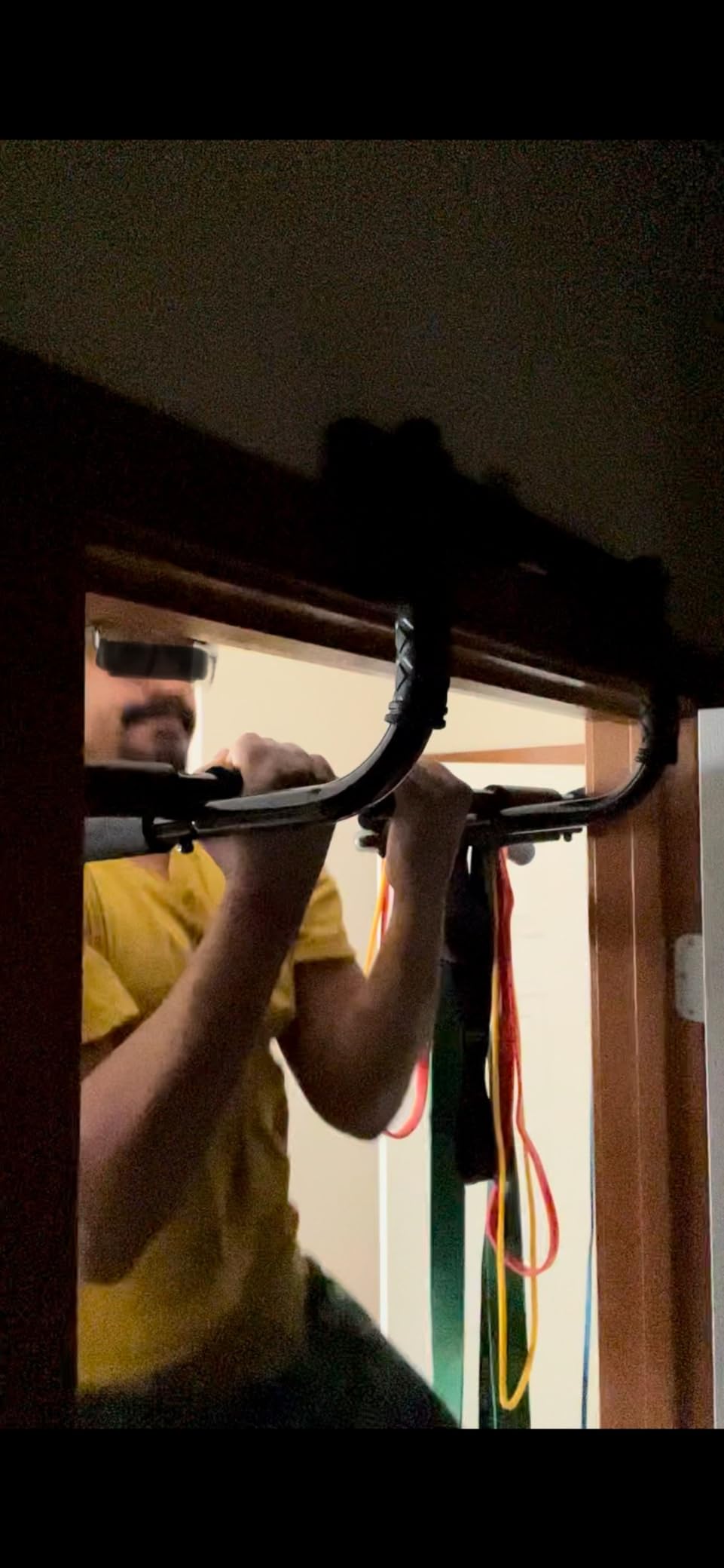 Yes4All Heavy Duty Wall Mounted Pull Up Bar, Over Door Pull Up Bar for Doorway, Multi Grip Chin Up Bar, Sturdy Strength Training Bars & Durable Gym Bar for Home Exercise customer photo 1