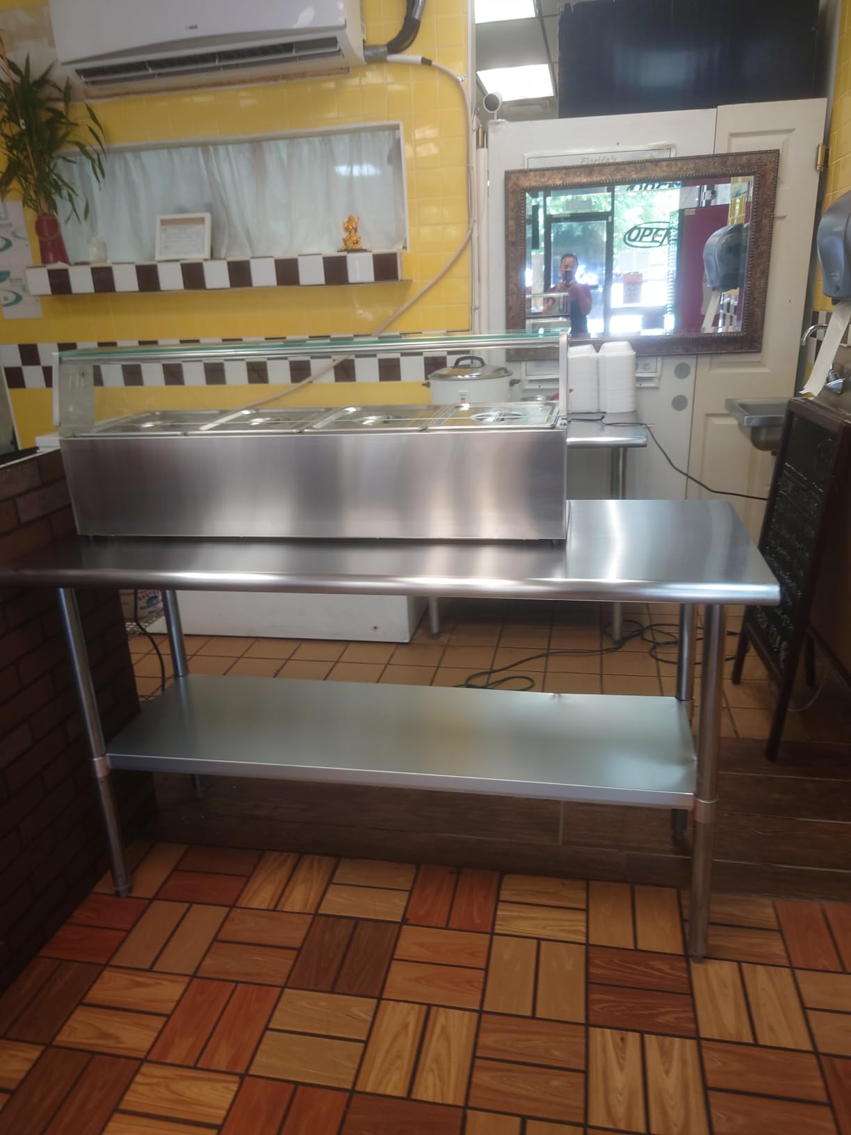 WILPREP 5-Pan Commercial Food Warmer, 50QT Steam Table Buffet Server and Warmer, 1200W Electric Warming Tray, Stainless Steel Bain Marie Buffet Catering Food Warmer customer photo 2