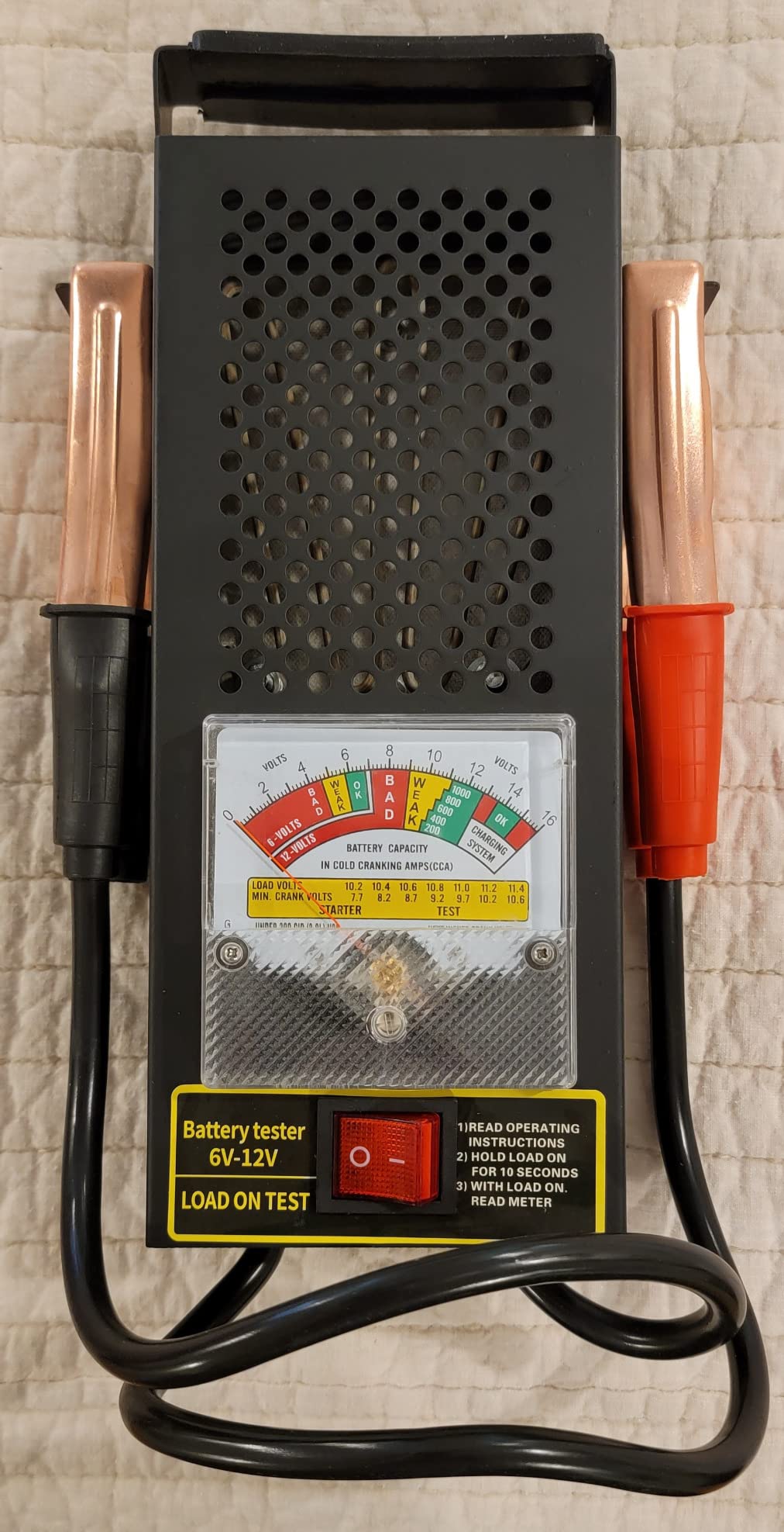Battery Load Tester, Car Battery Load Tester 6V 12V Battery Alternator Tester with Voltmeter and Alligator Clips for All Batteries Car, RVs, Motorcycles, ATV, Boats customer photo 1