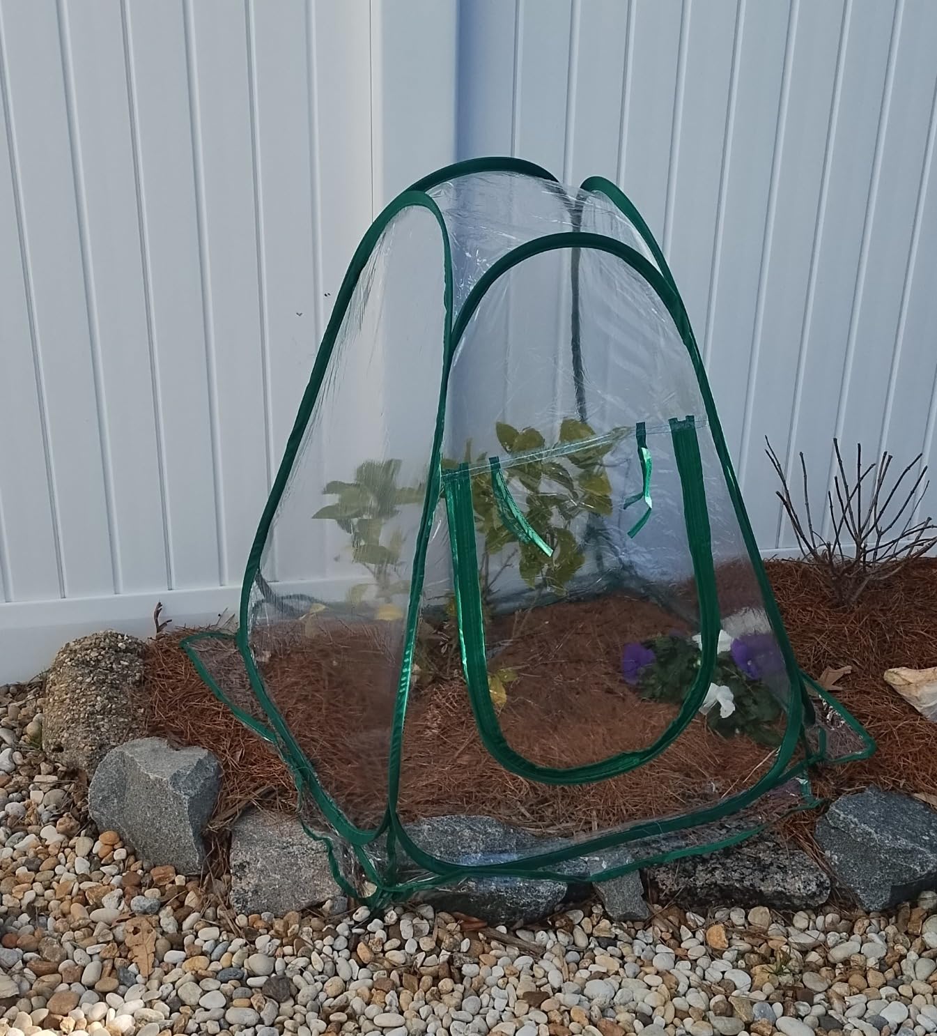 Pop Up Greenhouse Cover, PVC Mini Portable Greenhouse, 4 Nails, 27