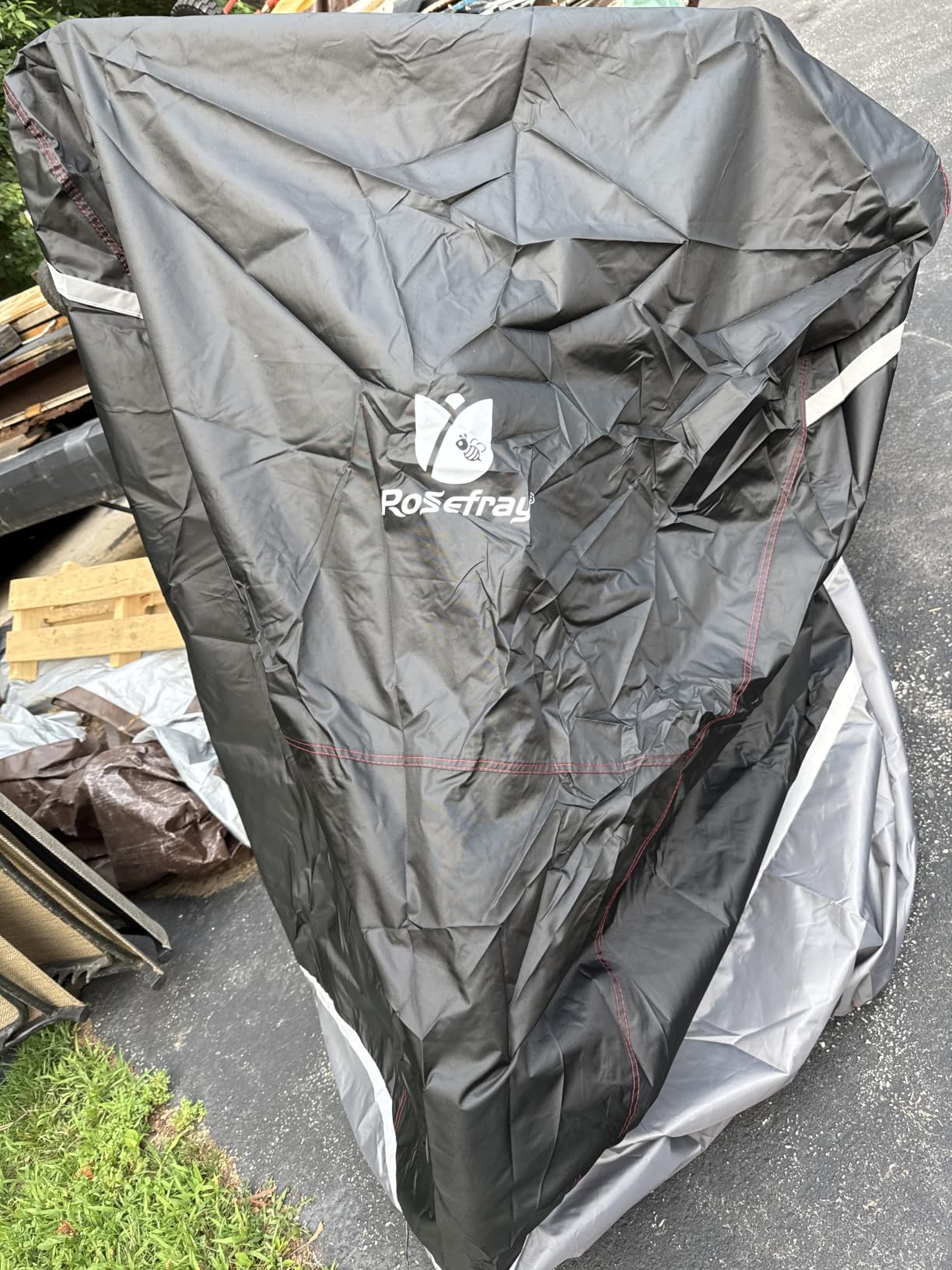 Motorcycle Cover 600D Waterproof for Touring Models Harley Davidson Road King, Road Glide, Street Glide, Electra Glide, Low Rider-ST Indoor & Outdoor Storage Gray customer photo 1