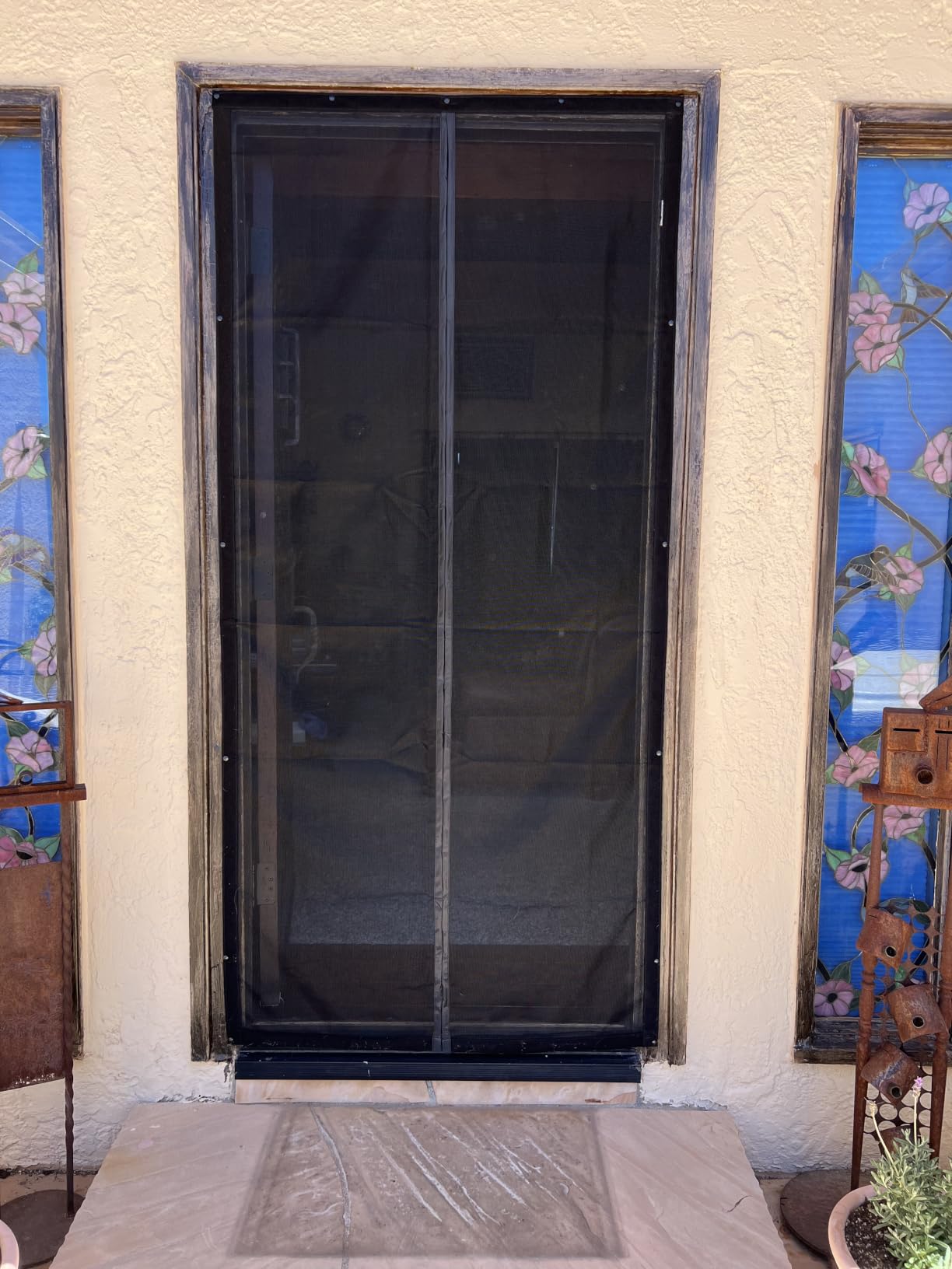 Upgraded Magnetic Screen Door Thicker 250g Reinforced Mesh | 36 Longer Magnets,Door Screen Magnetic Closure for Single Door,Retractable Mosquito Net for Door,Fit Door to 38x82 Inch,Black customer photo 1