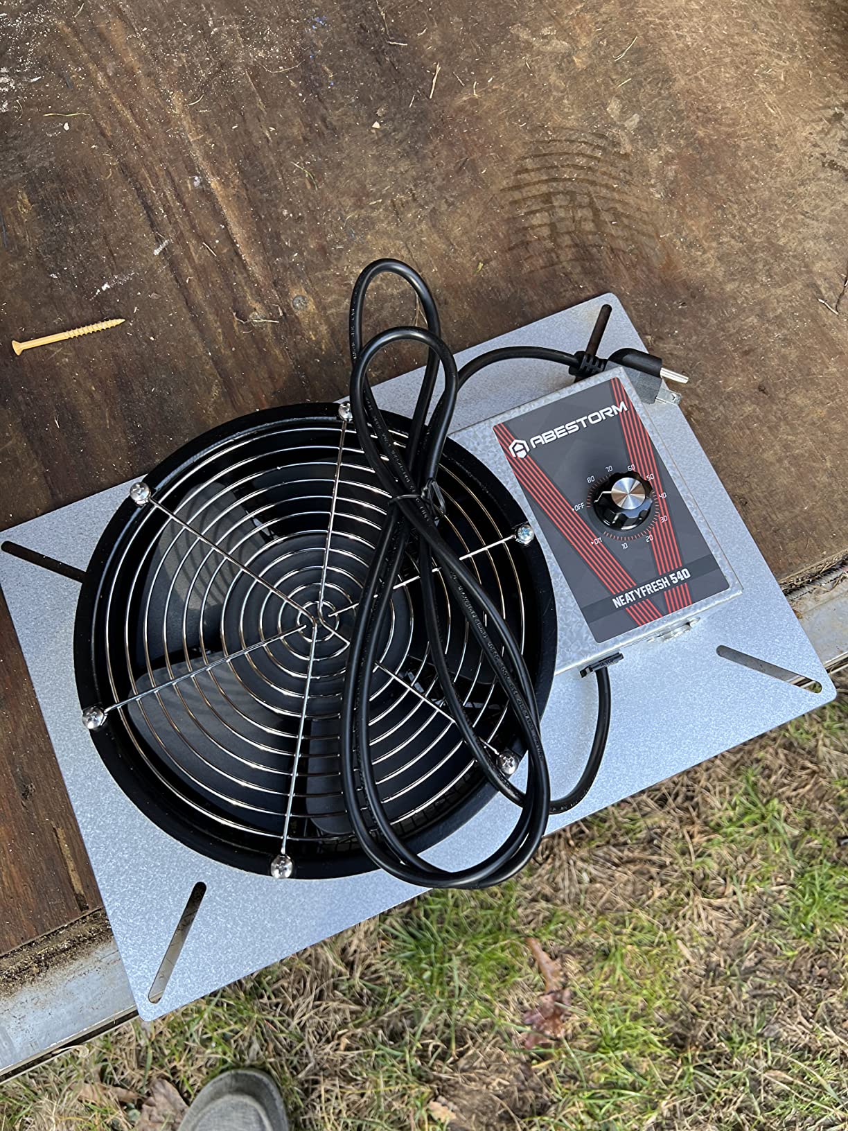 Abestorm 540CFM IP-55 Rated Crawlspace Ventilation Fan with Humidistat Thermostat, 8.7inch Basement Vent Fans with Isolation Mesh, Ventilator Fan for Crawl Space Basement Garage Attic Grow Tent customer photo 1