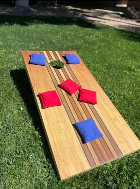 Tailgating Pros Cornhole Boards 4x2 Official Regulation Size - Wooden Design Cornhole Game Set with 8 Bean Bags, Carrying Case & Tote - Outdoor Tailgate Yard Game customer photo 1