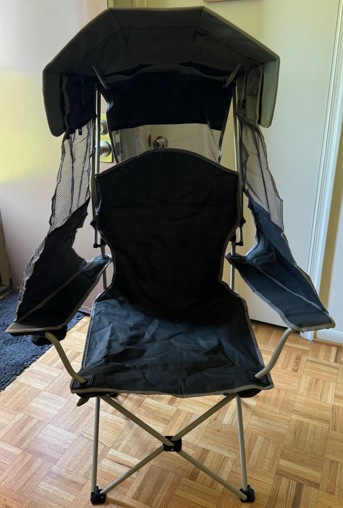 Docusvect Beach Chair with Canopy Shade - Canopy is the Backpack | Full Sun Protection, 330 LBS Heavy Duty, Cup Holder, Side Pocket, Camping Chair with Canopy for Camp, Beach, Outdoors Sports customer photo 1