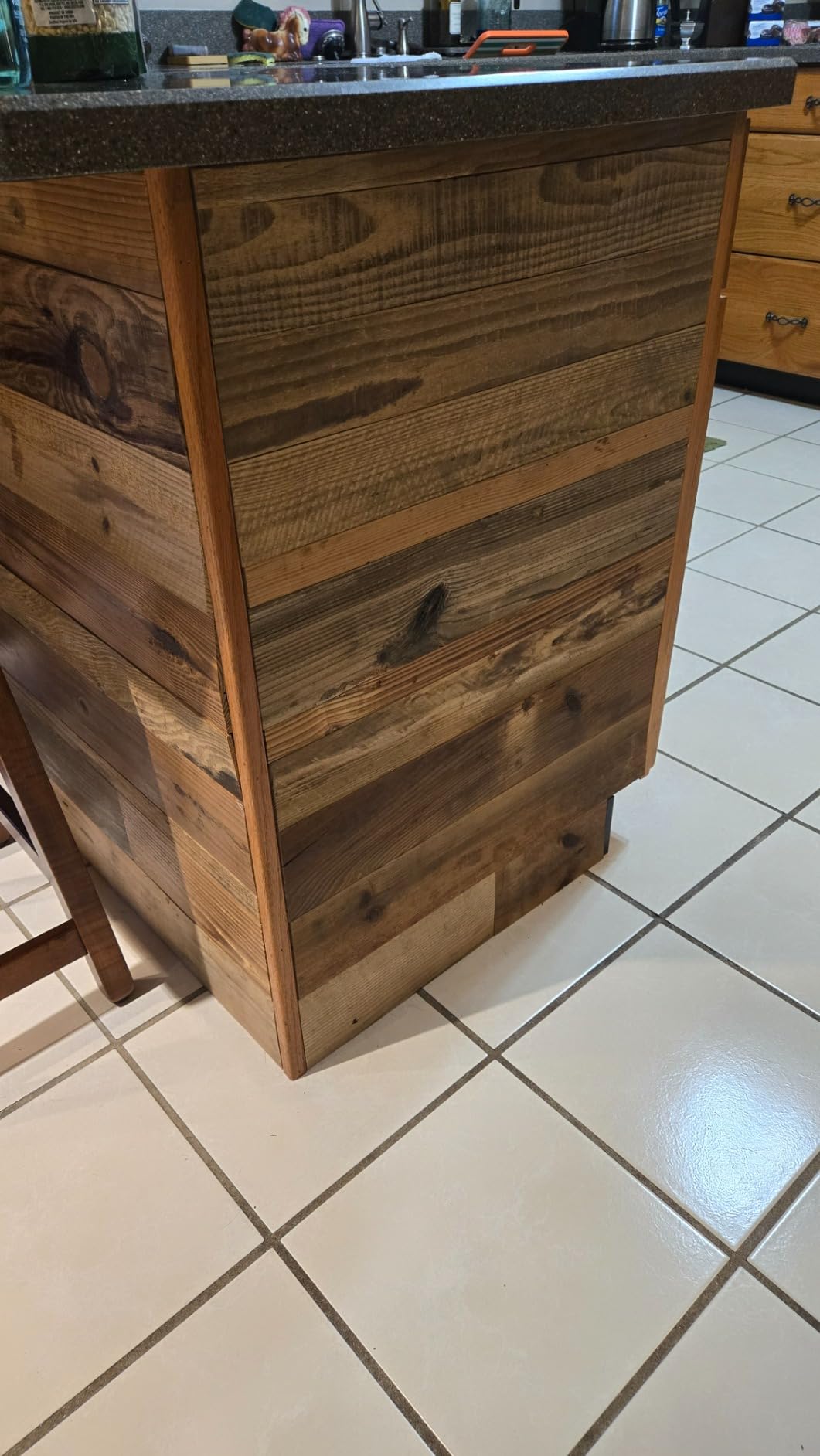 Colamo 10 Peel and Stick Real Reclaimed Barn Wood Wall Planks,Rustic Wooden Paneling for Wall,Adhesive Shiplap Boards for Room Decor, Living Room, Accent Wall, Stick on Farmhouse Wall Wood Panels customer photo 2