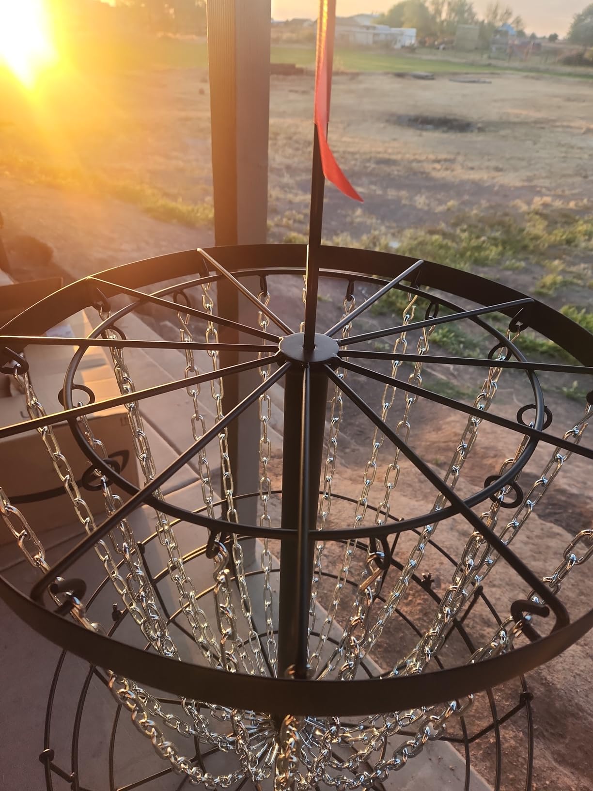 Disc Golf Basket Detachable 24/12 Chain & LED Night Frisbee Target with Light Up Discs customer photo 1