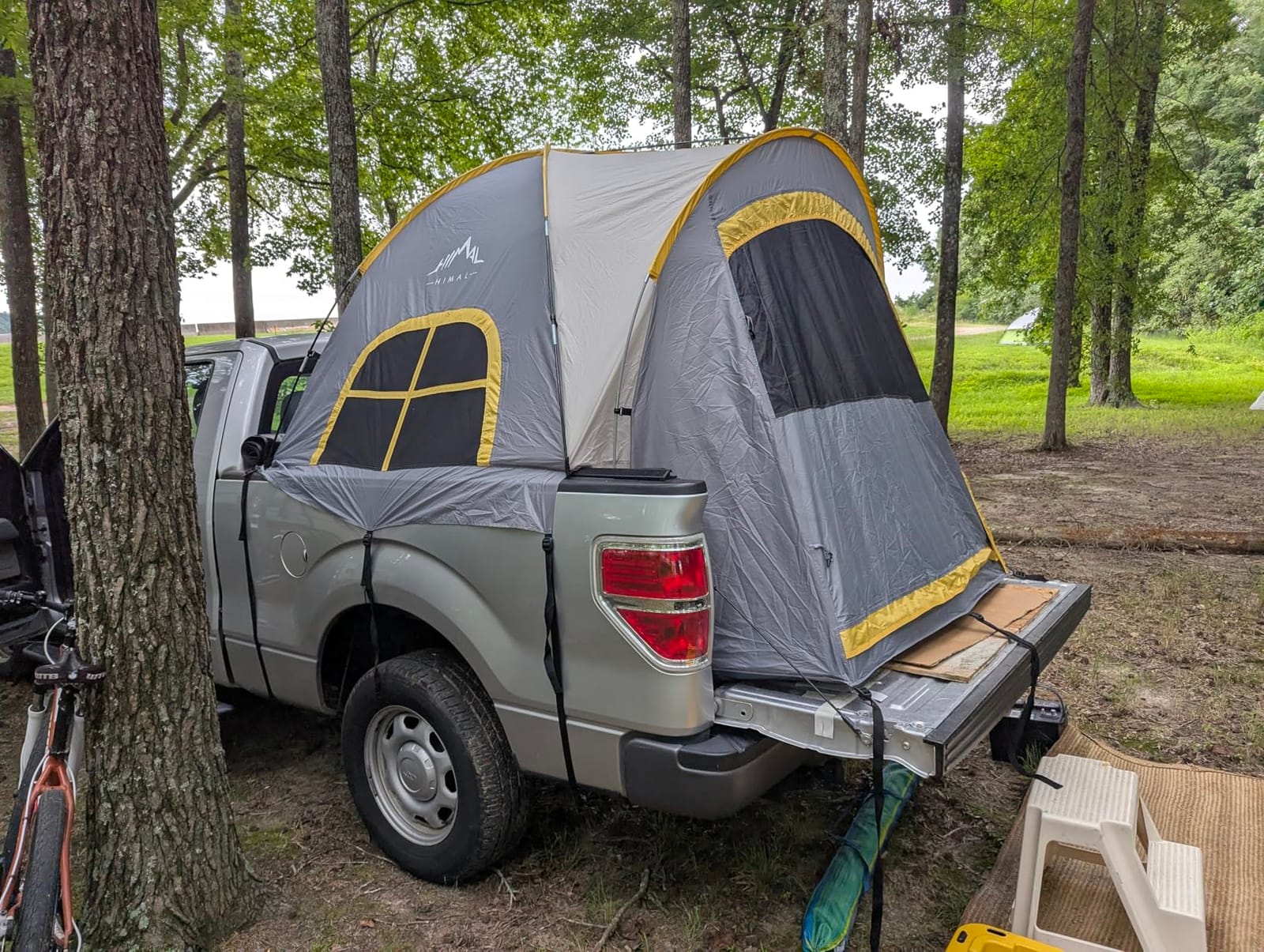 GoHimal Pickup Truck Bed Tent, 5.5-6.0FT Truck Tent for Camping (Gray) | Portable, Double Layer, Waterproof PU2000mm customer photo 1