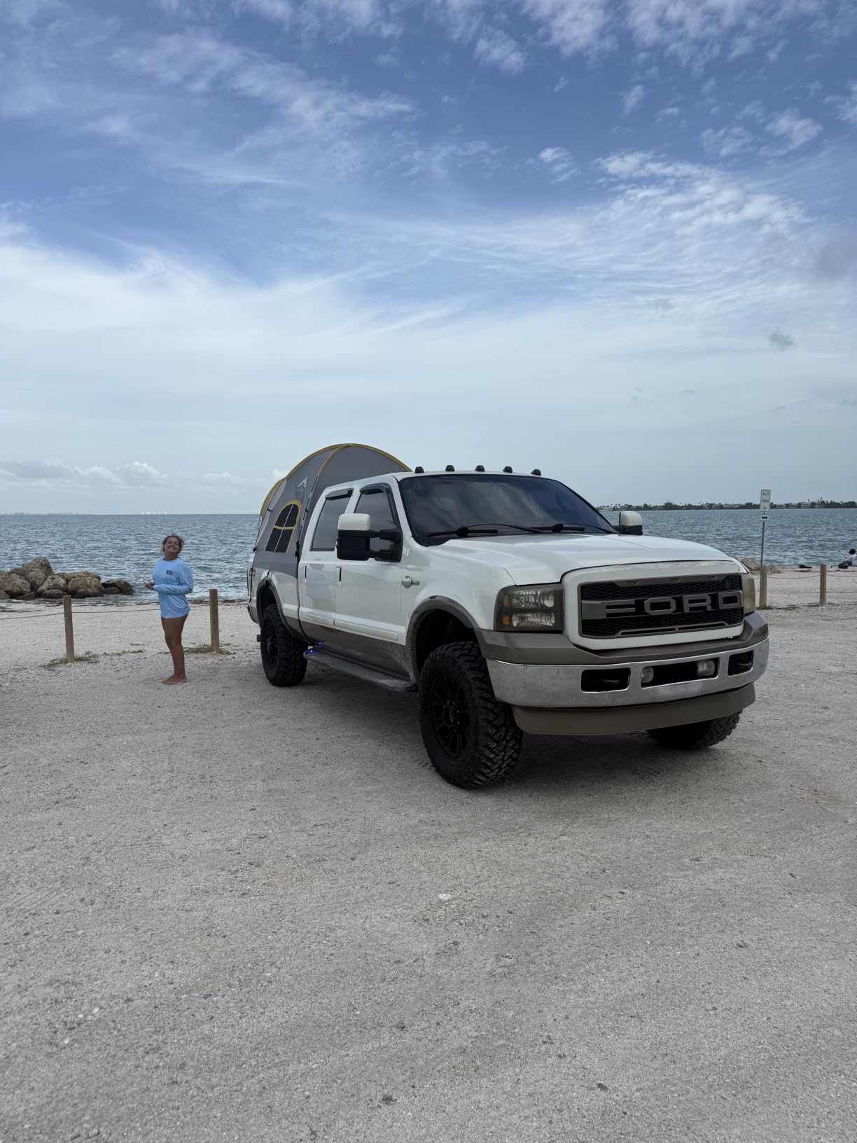GoHimal Pickup Truck Bed Tent, 5.5-6.0FT Truck Tent for Camping (Gray) | Portable, Double Layer, Waterproof PU2000mm customer photo 2