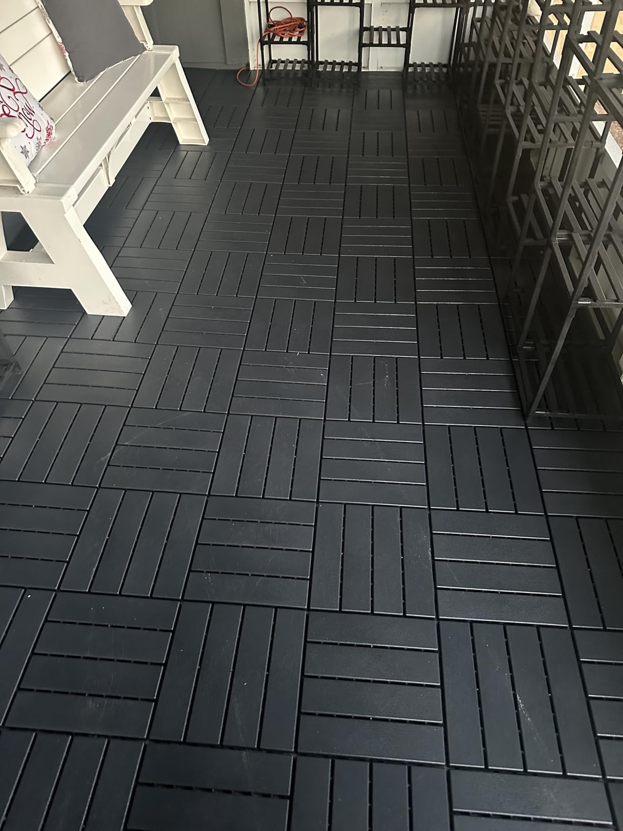 60 sq. ft Plastic Interlocking Deck Tiles, 60 PCS Patio Deck Tiles, 12