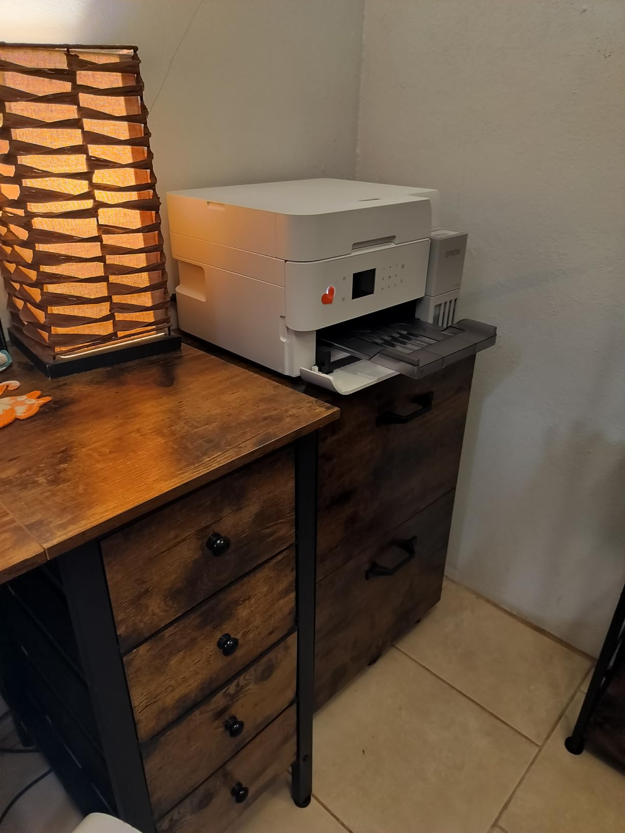 VASAGLE CUSTOS Collection - 2-Drawer File Cabinet, Small Rolling Filing Cabinet for Home Office, Printer Stand, for A4, Letter-Size Documents, 15.7 x 16.5 x 27.6 Inches, Snow White customer photo 1