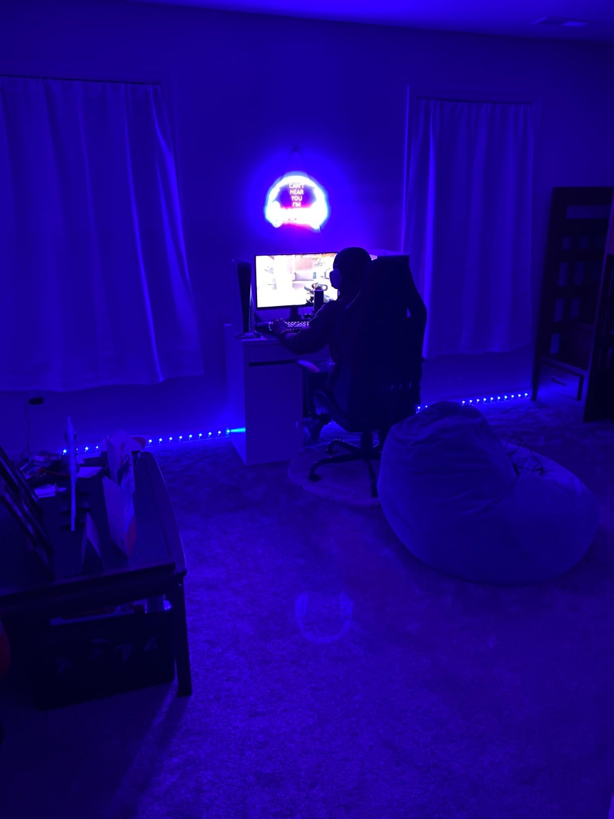Gaming Neon Sign LED Headset Gamer Neon Light Headphone Lightup Game Signs | Large Bright Dimmable Colored USB Powered Gamer Zone Boy Room Wall Decor customer photo 1