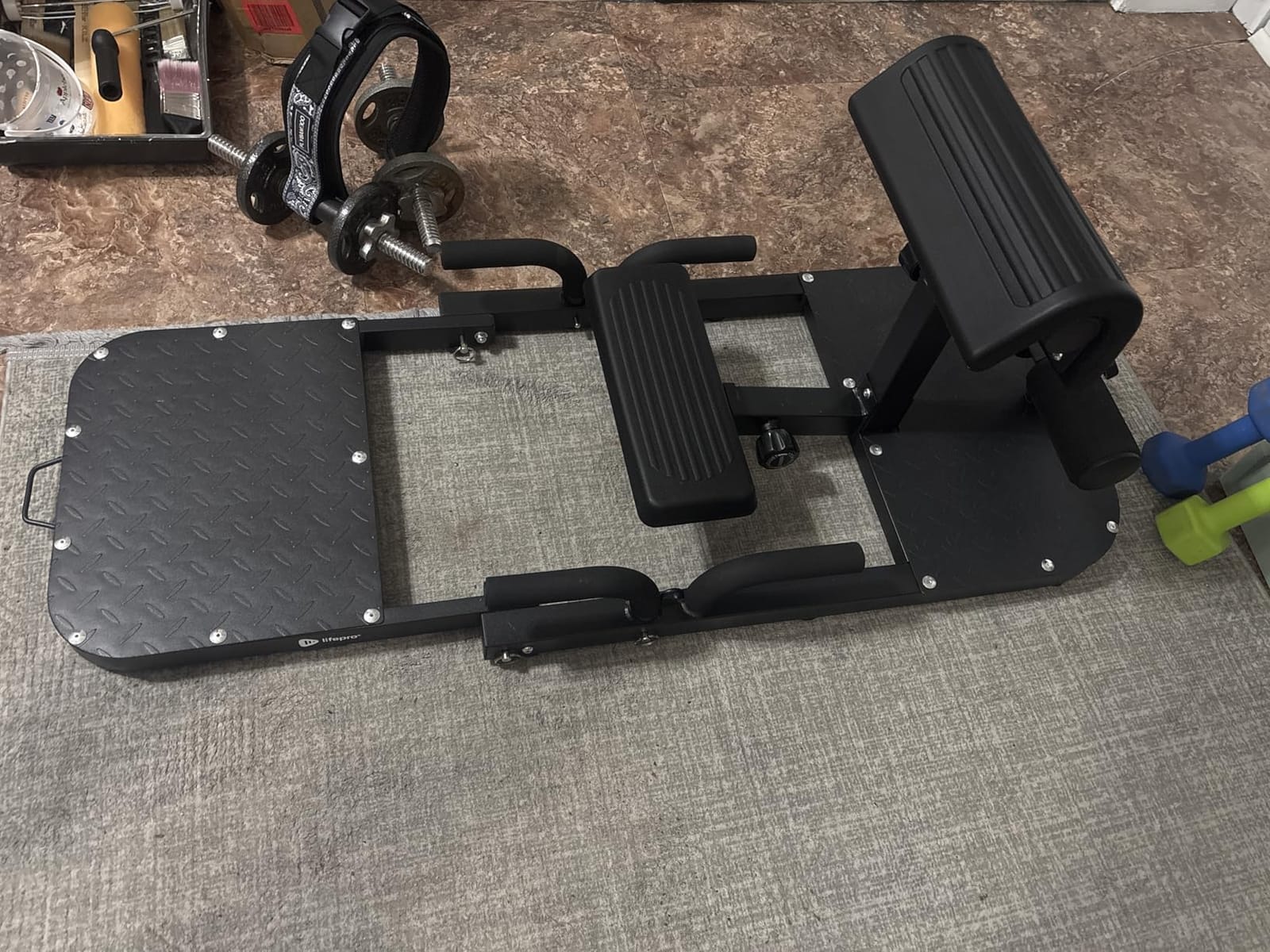 Lifepro GluteBlast Hip Thrust Machine - Foldable, Home Gym, 220 lb Cap | Sissy squat + hip thrust bench, powder-coated steel, PU leather pad, folds with wheels, 27.2