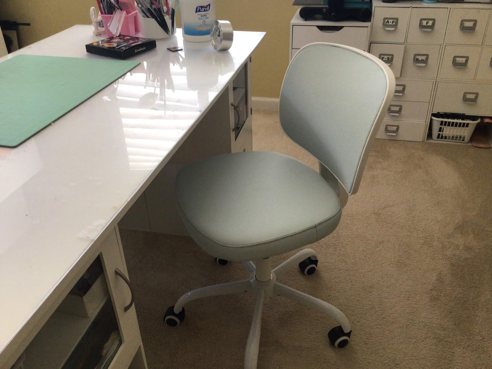 Primy Tall Drafting Desk Chair - Armless, Adjustable Height, Mesh Back, Rolling, Standing Desk Chair for Art Room, Office or Home (Black) customer photo 2
