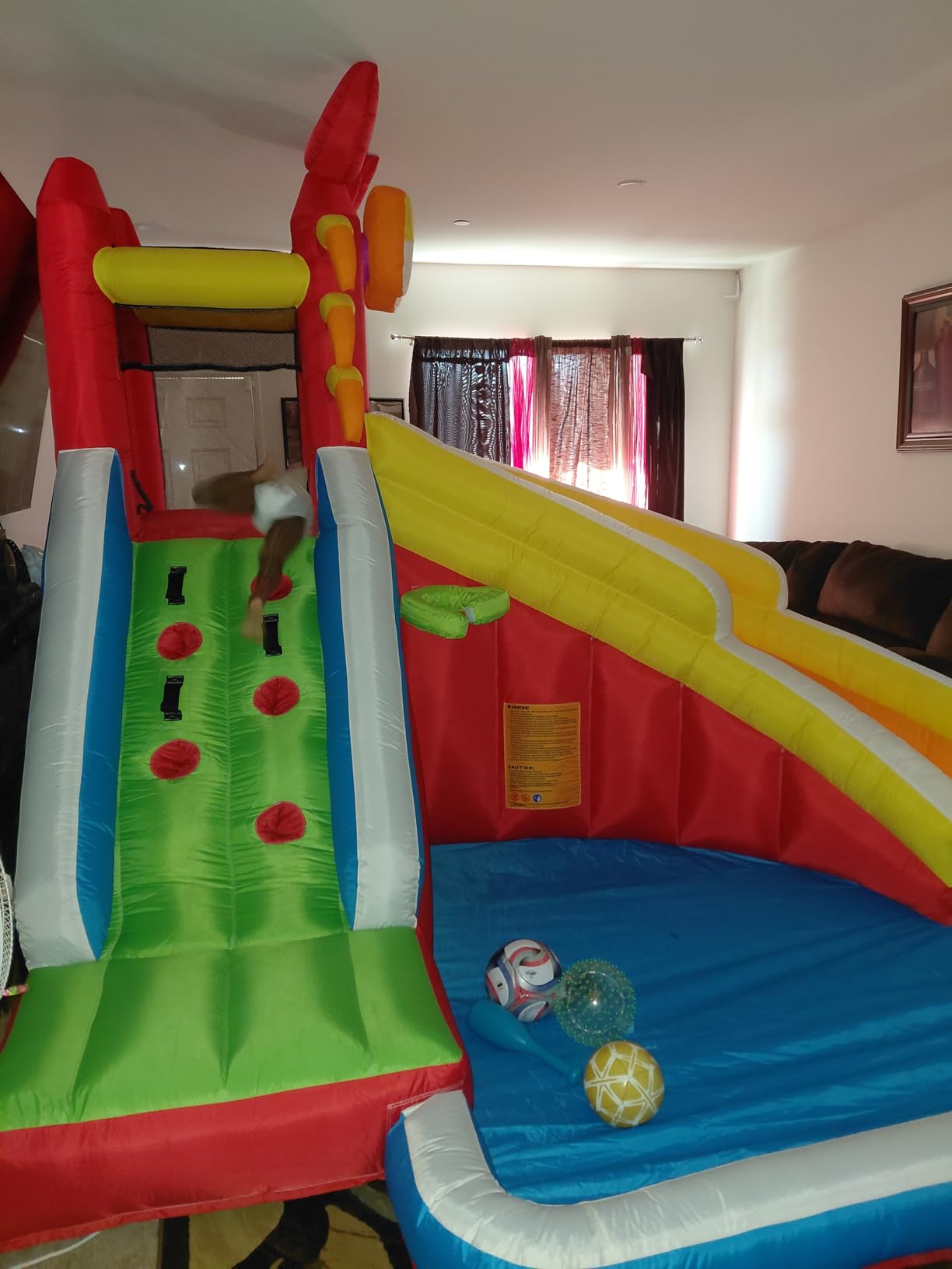 Step4Fun Inflatable Water Slide, Big Bounce House for Kids with Splash Pool, Climbing Wall, Basketball Hoop, Water Gun for Backyard Indoor and Outdoor Party, Included Air Blower, Repair Kit, Carrying Bag customer photo 1