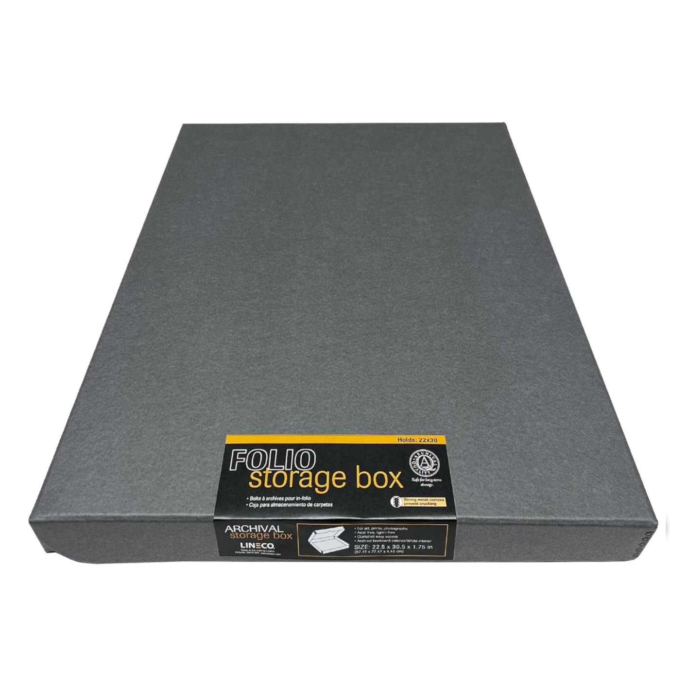 Golden State Art, Clamshell Archival Folio Storage Box 16x20, Gray | Acid-Free Photo Box with Metal Edge Corner customer photo 1