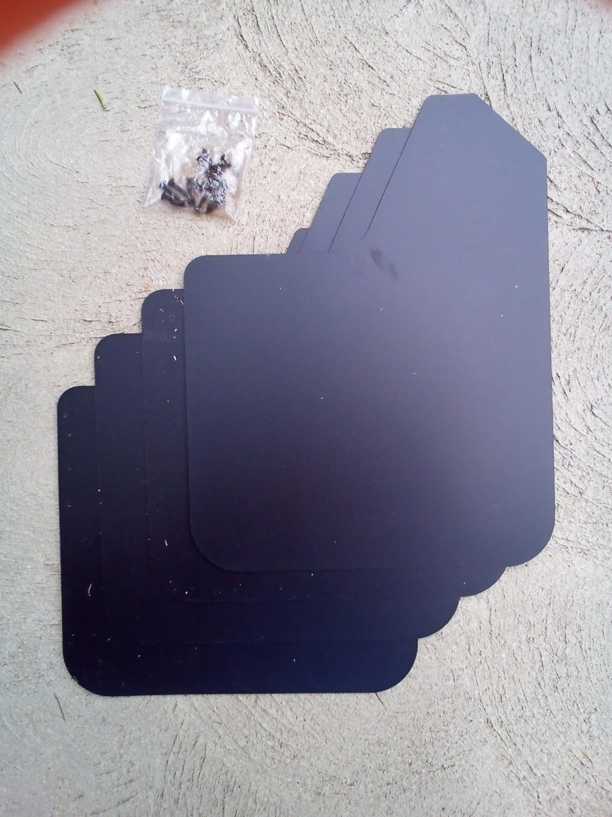 4PCS Car Mud Flaps, Front Rear Splash Guards, Black | 15.1x11.5x10 Inch, Universal fit, most pickups/SUVs/vans, PE body, bendable cut-to-fit, exterior accessories customer photo 2