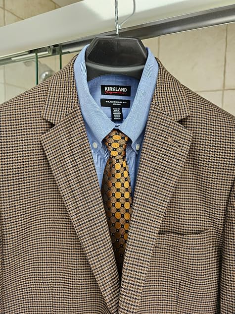 AMY ZHU Men's Houndstooth Sport Coat Classic Fit Stretch 2-Button Blazer customer photo 2