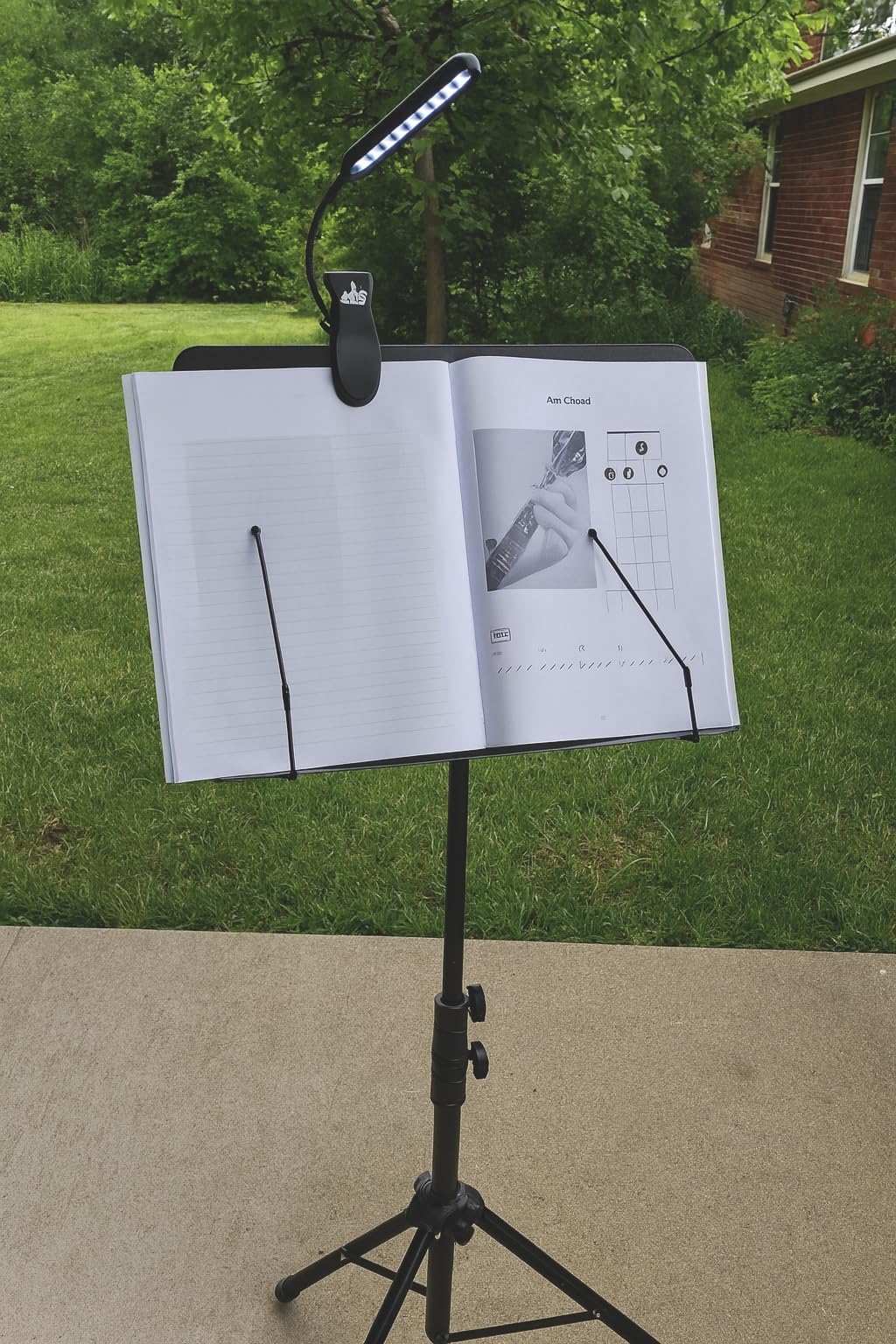 Ramzi Music Stand For Sheet Music 5 In-1 Dual-Use Desktop Book Stand, Music Stand Light, Carrying Bag, Sheet Music Clip customer photo 1