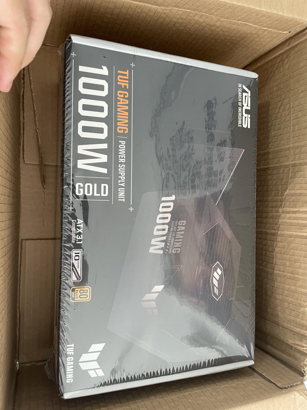 ASUS TUF Gaming 1000W Gold (1000 Watt, ATX 3.1 Compatible Fully Modular Power Supply, 80+ Gold Certified, Military-Grade Components, Dual Ball Bearing, Axial-tech Fan, PCB Coating, 10 Year Warranty) customer photo 1