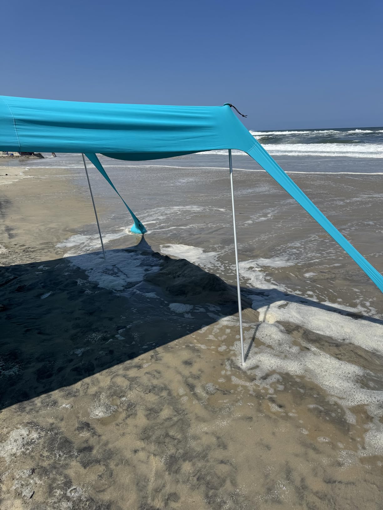Beach Canopy Tent Shade with Sidewalls 10x10FT, 6.6FT Tall, UPF50+ Sun Shelter, Windproof & Water Resistant, Includes Guylines Sand Shovel Stability Poles, Easy Up for Beach Outdoor Camping Backyard customer photo 2