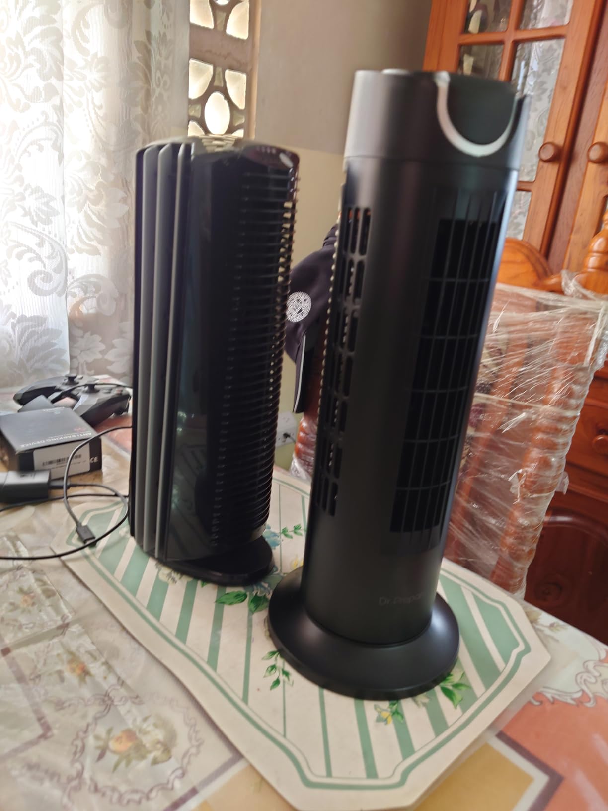 DR.PREPARE Tower Fan for Bedroom, 25 dB Quiet DC Bladeless Fan with Remote, 8 Speeds, 1-8H Timer, 80° Oscillating Fans for Indoors, 16 Inch Portable Desk Table Fans for Room, Home, Office customer photo 2
