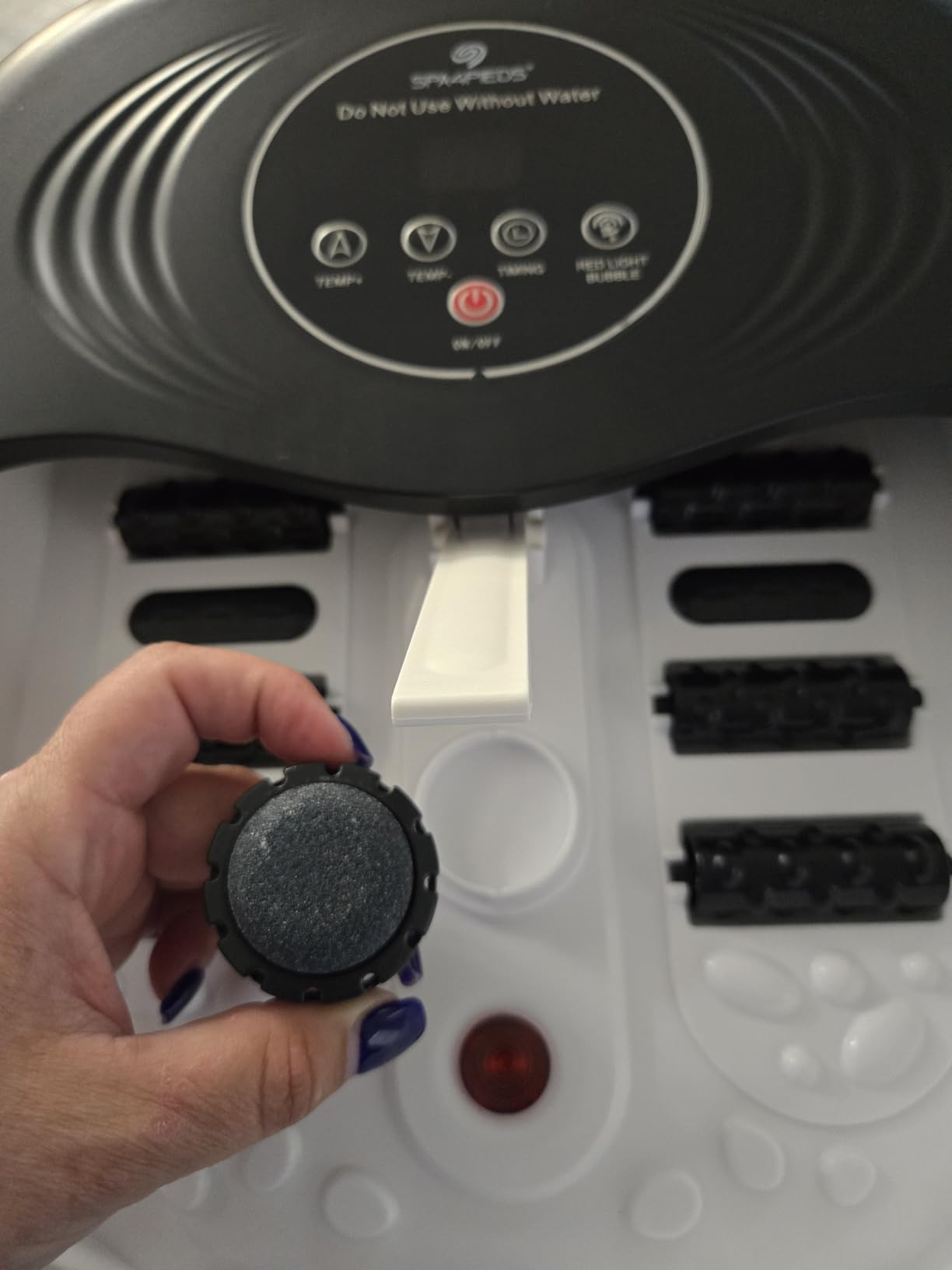 Collapsible Heated Foot Spa Bath with Bubble, Foot Soaking Tub Featuring 8 Shiatsu Rollers, Pumice Stone and Built-in Timer for Foot Relaxation customer photo 2