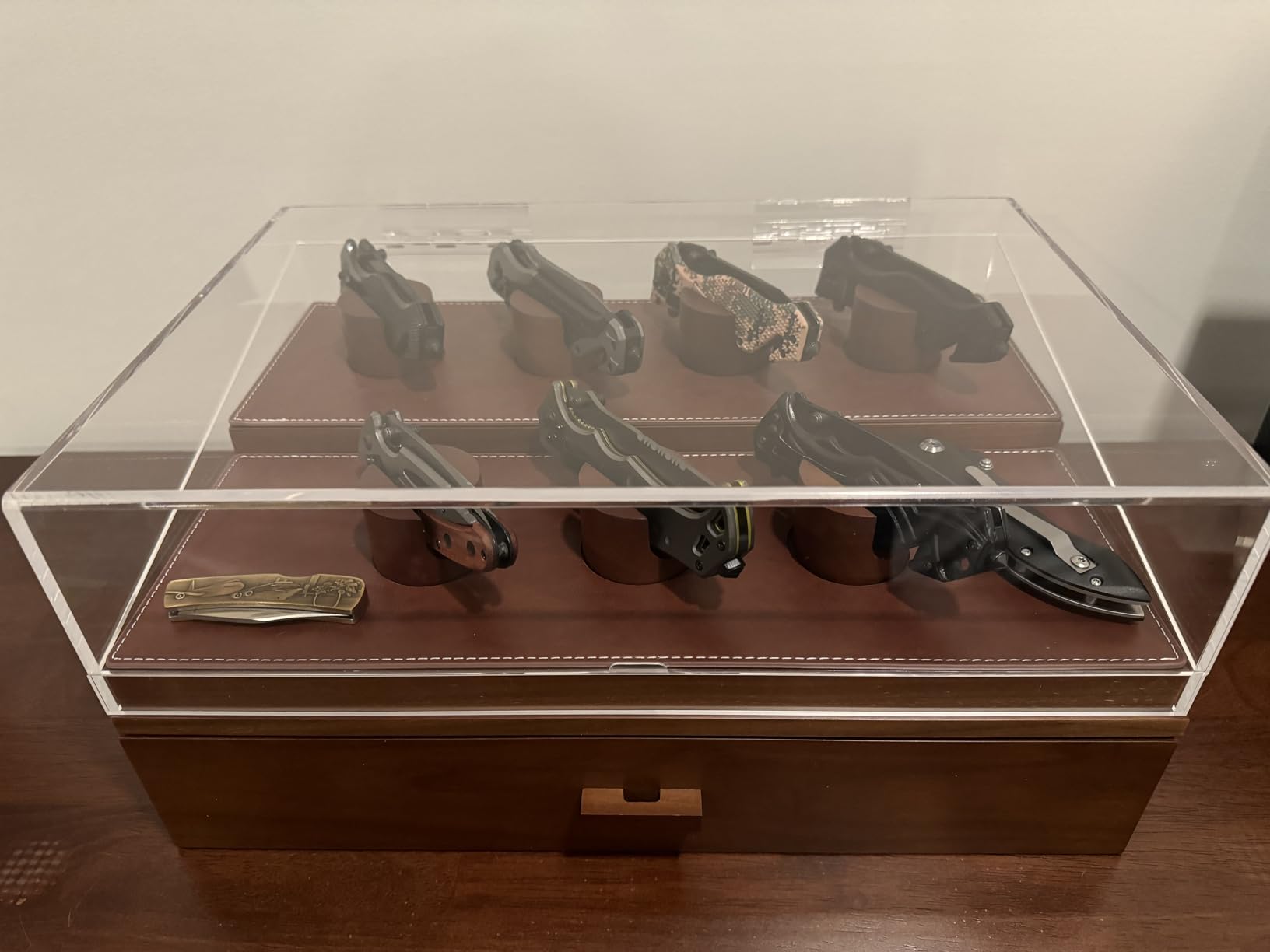 Holme & Hadfield 30 Knife Wooden Pocket Knife Display Case with Drawer customer photo 2