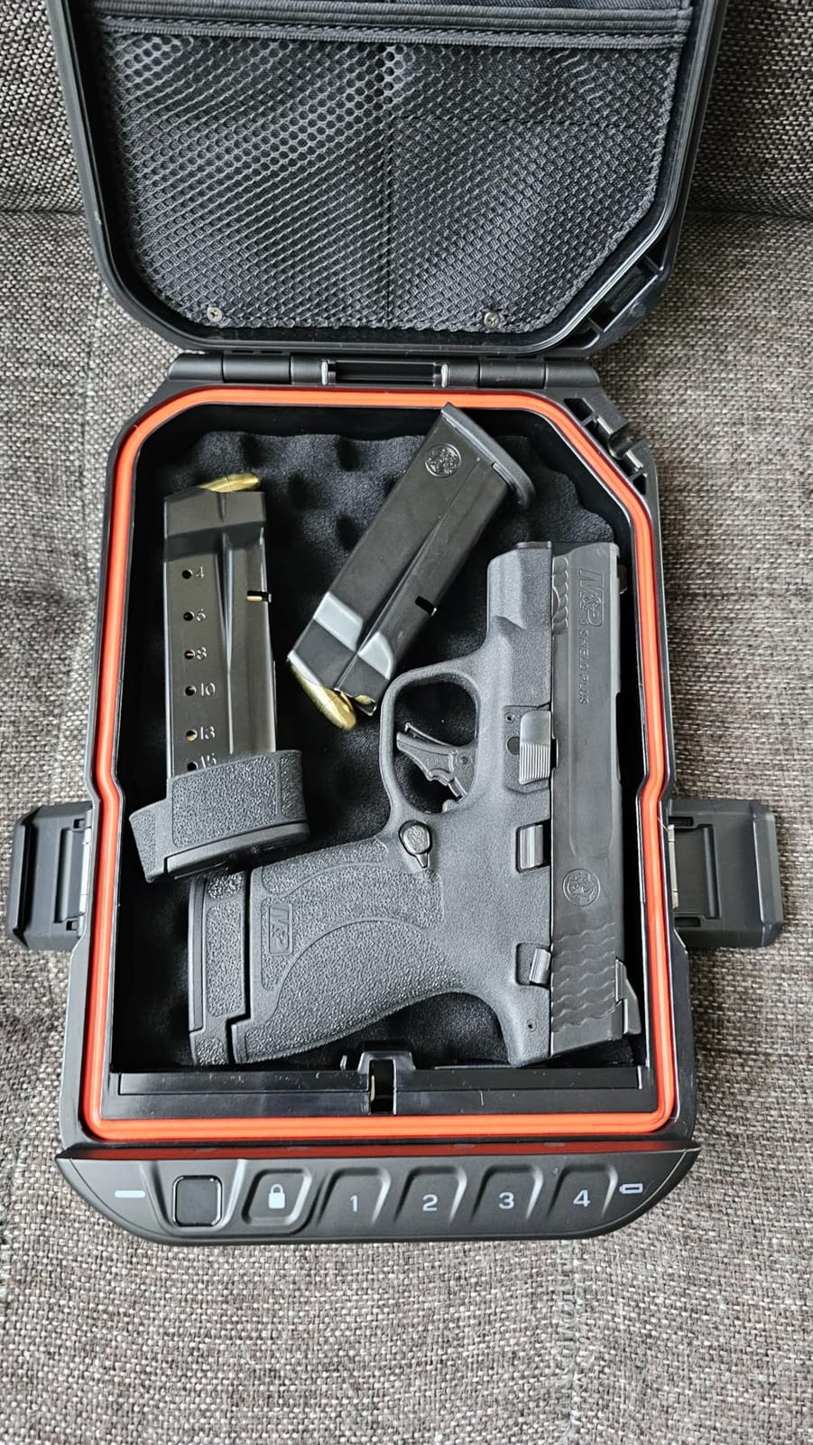VAULTEK LifePod 10 Compact Lockable Weatherproof Case with Built-in Lock, Steel Security Cable, & TSA Handgun Case or Car Safe, Portable Travel Pistol Safe/Covert Black/Biometric customer photo 1