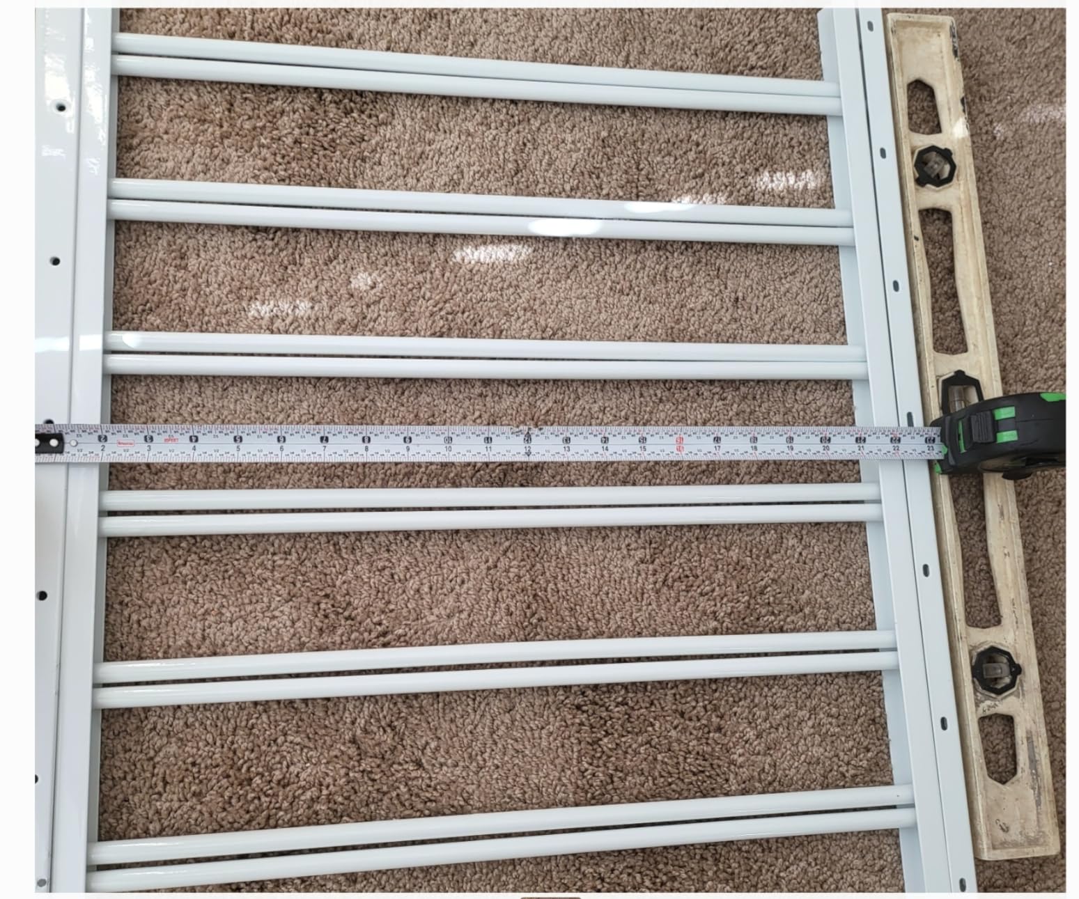 Grisham PP SPAG Window Security Bars with Quick-Release Egress, (White, 5Bar) 22H x 22-42 Adjustable Width Window Safety Guards for Children, Tubular Steel, Rust Resistant customer photo 2