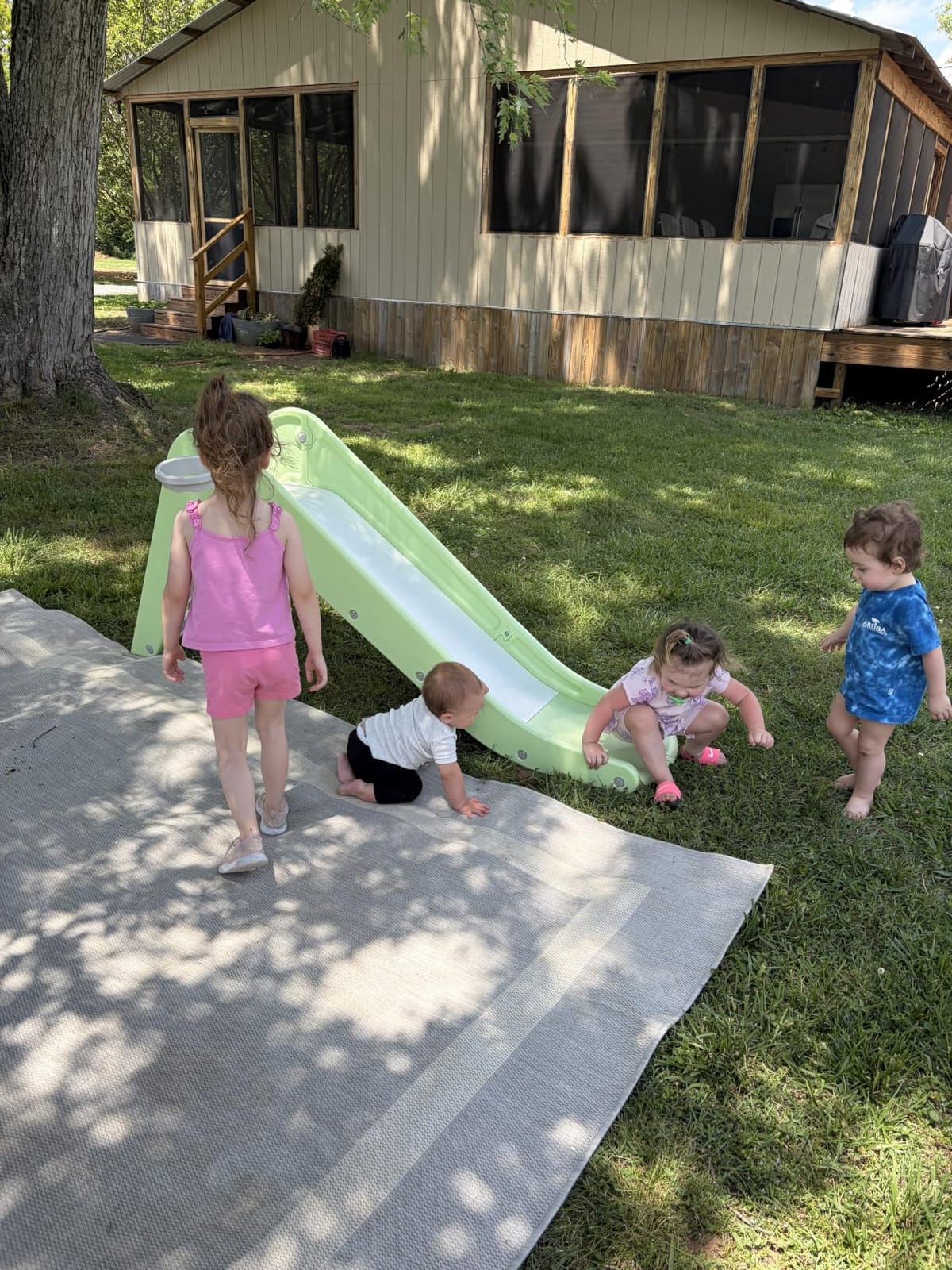 Toddler Indoor Slide, Foldable Baby Climber Playset w/Ball&Hoop for Age 3+ | 63 in Extra Long Slope, Non-Slip Steps, Sturdy Plastic, Outdoor Playground for Backyard, Home & Playroom Use, Grey White customer photo 2