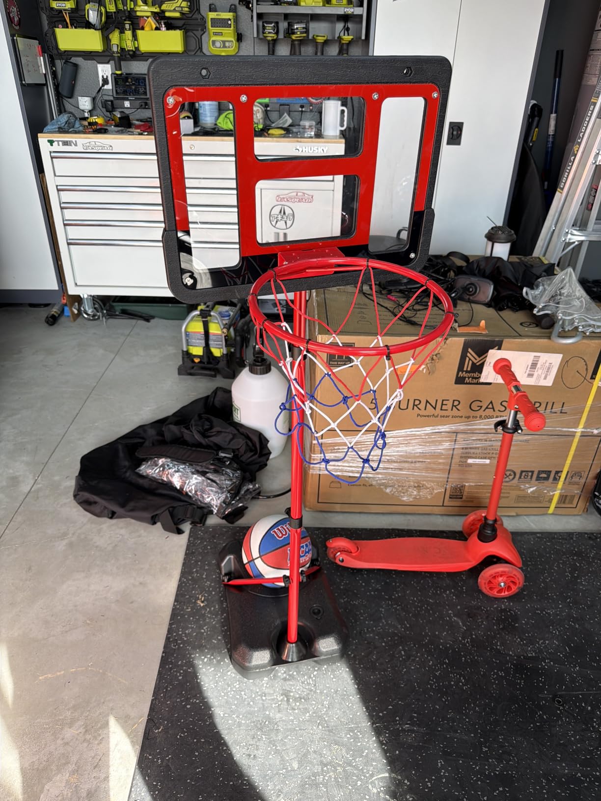 Kids Basketball Hoop, Adjustable Height Indoor Toddler Basketball Hoop | Outdoor Mini Basketball Hoop Adjustable Height 3.5FT-6.2FT, Basketball Goal Sport Toy Gifts for Boys Girls 3 4 5 6 7 8 Years customer photo 2