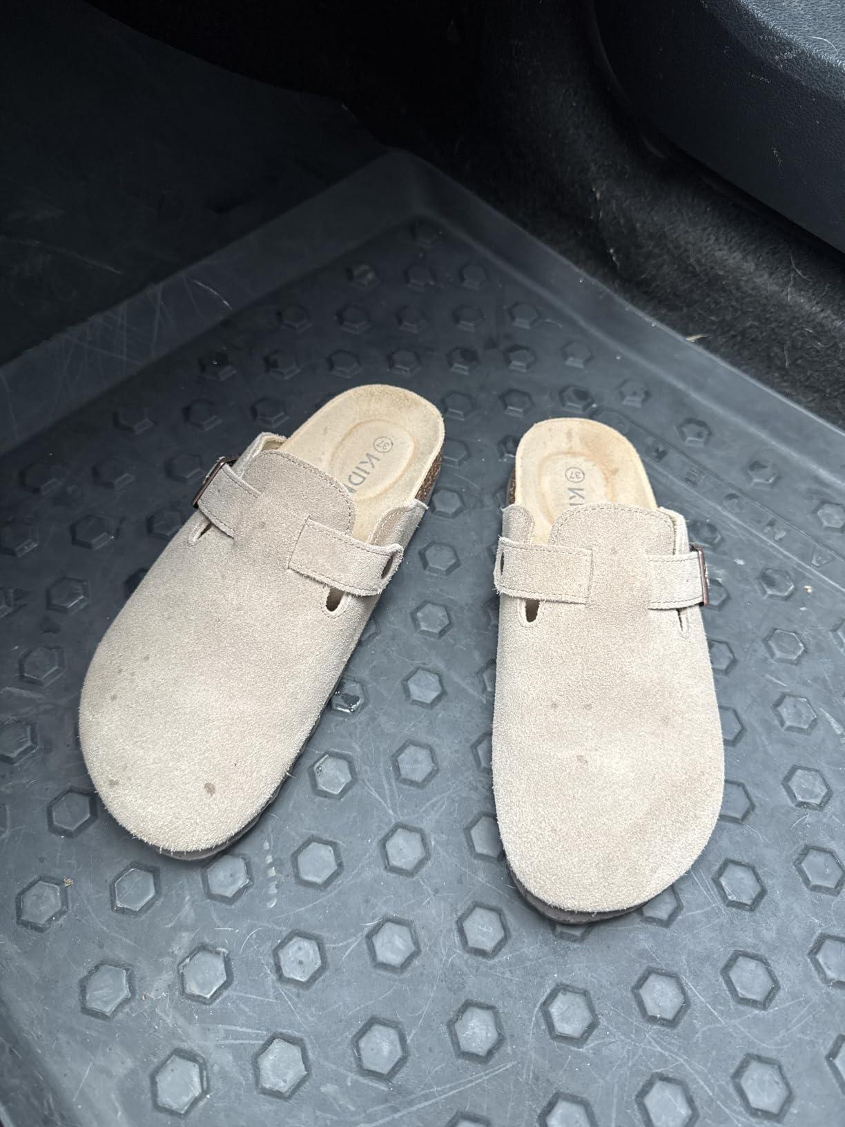 KIDMI Genuine Suede Clogs for Women Men Cork Footbed Mules Potato Shoes | Arch Support, Comfortable, Leather Slip On, Fall, Casual, Indoor Outdoor, Non-slip Rubber Sole, Adjustable Metal Buckle customer photo 2