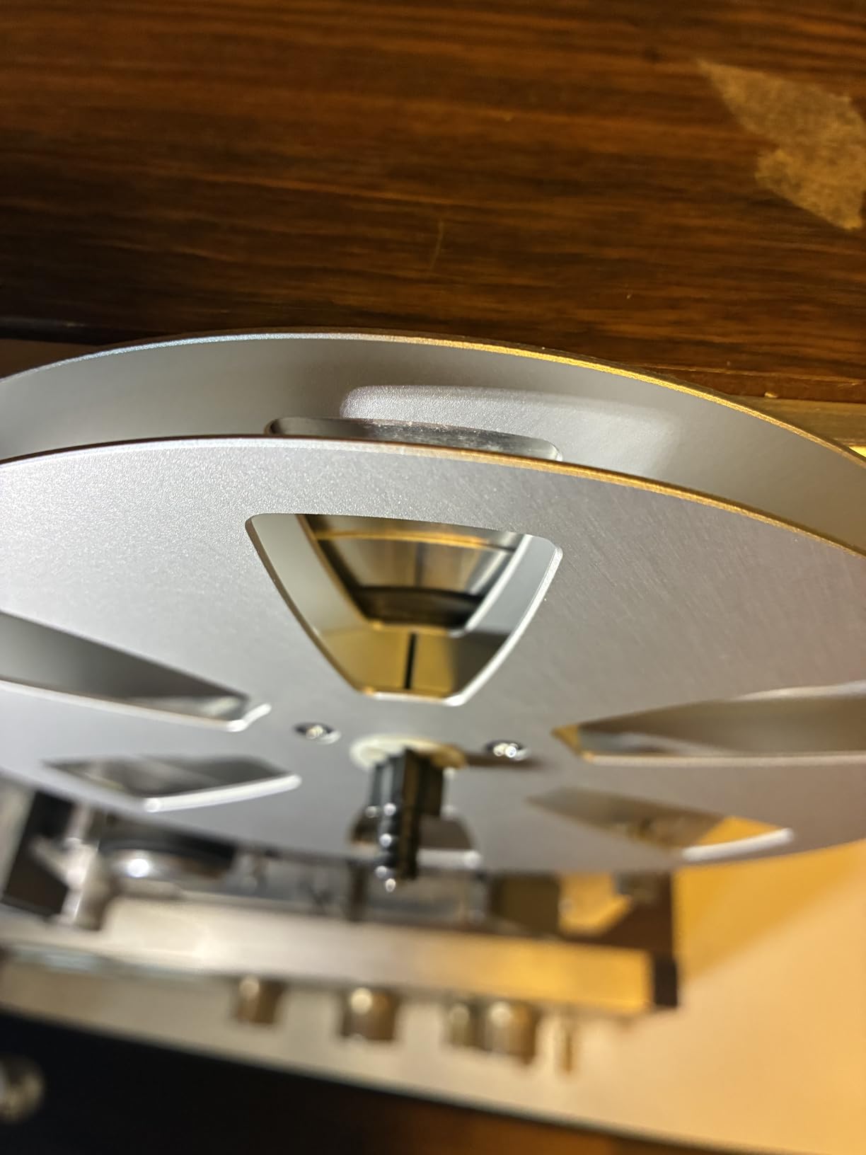 1/4 7 Inch Empty Reel for Reel to Reel Tape Recorder for Open Reel Sound Deck, Aluminum Alloy Recording Takeup Reel with 6 Hole, Replacement Opening Machine Part customer photo 2