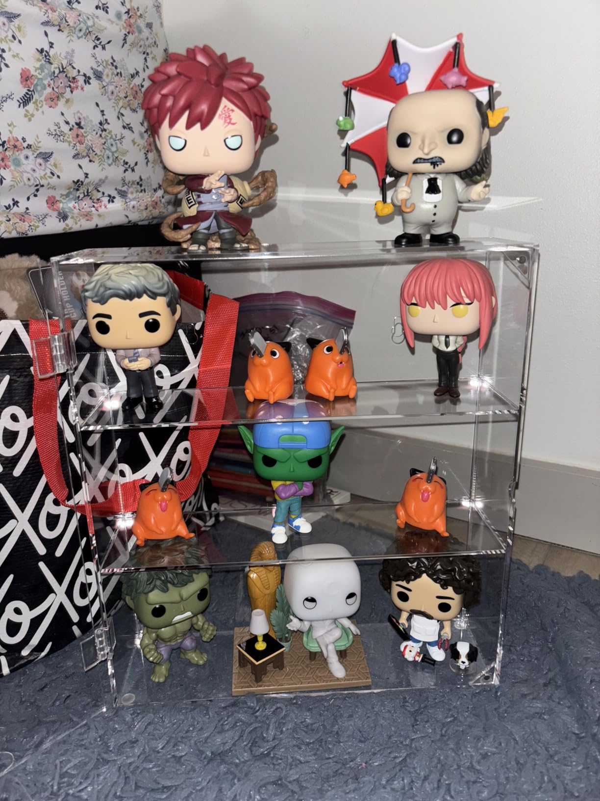 Acrylic Display Case for Figures, Dustproof Clear Wall Mount/Desktop | Magnetic Closure, Effortless Access, With Anti-slip Mat Ensures Stability For Collectibles Popmart Sonny Angel Amiibo Lego customer photo 2