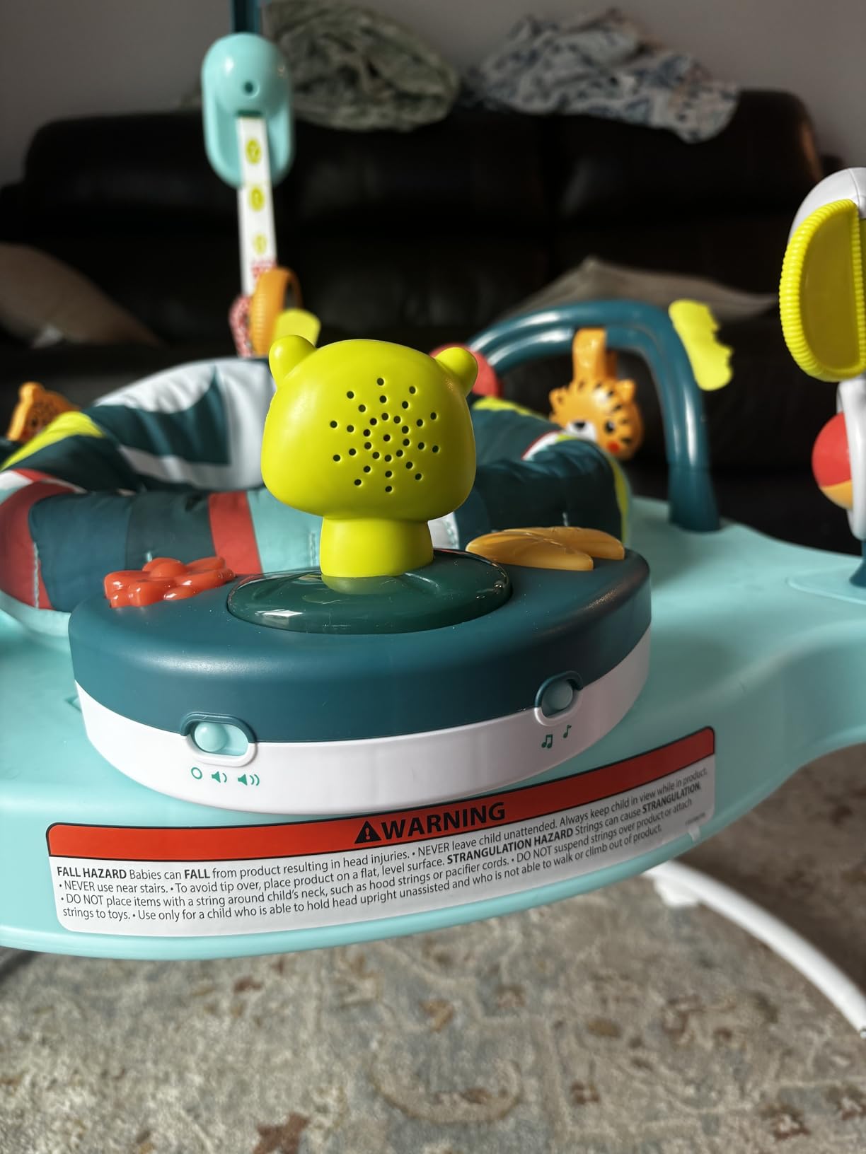 Fisher-Price Baby Bouncer Colorful Corners Jumperoo Activity Center with Music Lights Sounds & Developmental Toys customer photo 1