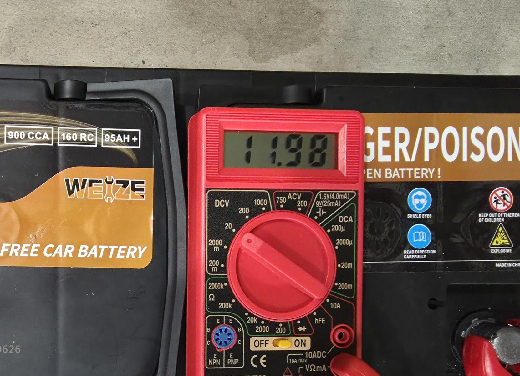 Weize Platinum AGM Battery BCI Group 94R - 12v 80ah H7 Size 94R Automotive Battery, 140RC, 850CCA, 36 Months Warranty customer photo 1