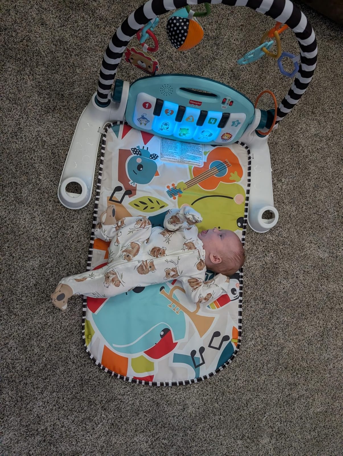 Fisher-Price Baby Playmat Glow and Grow Kick & Play Piano Gym customer photo 2