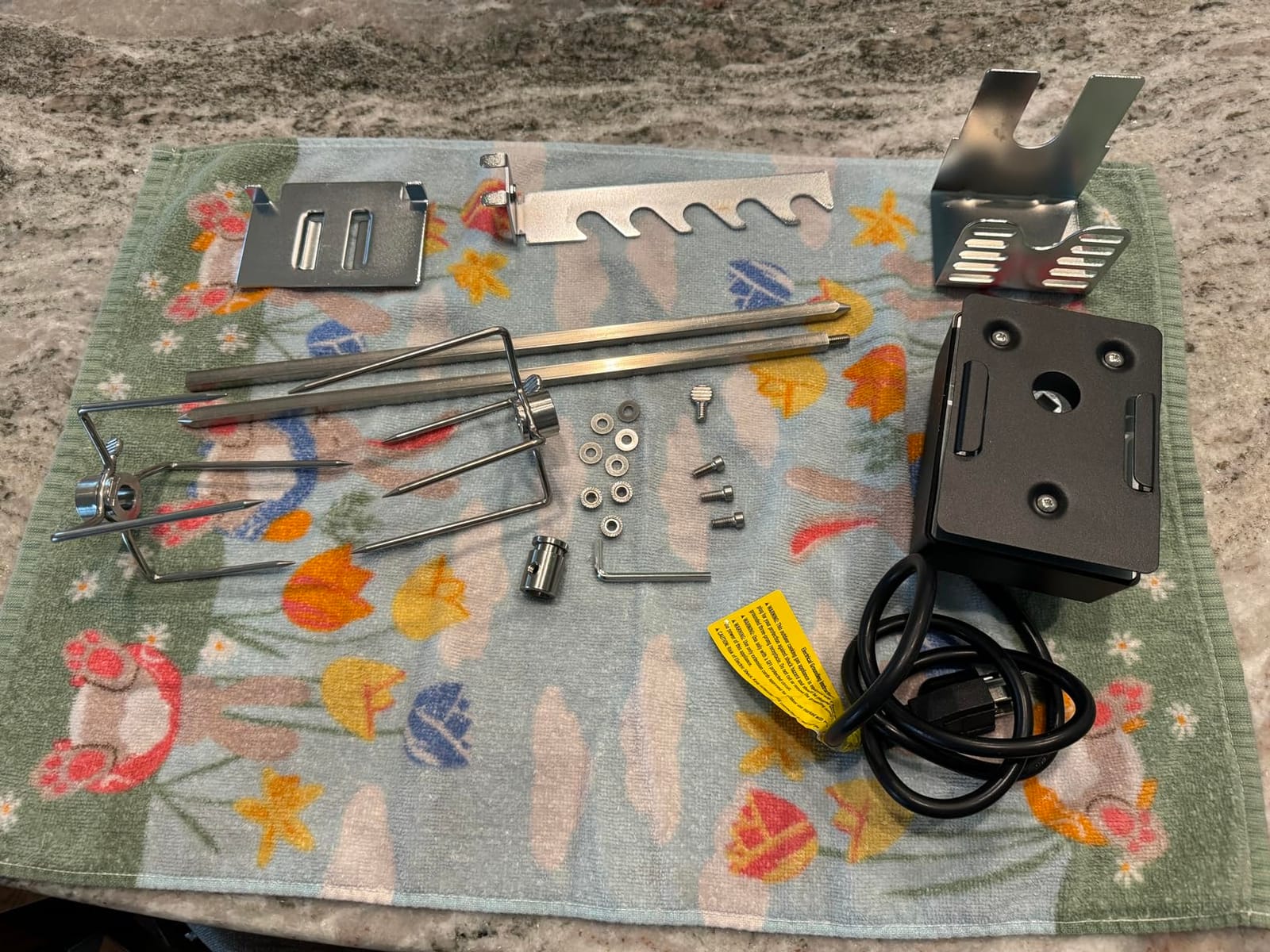 Universal Rotisserie Grill Kit for Most 2-6 Burner Grills, w/120V 4W Motor, UL Certificated BBQ Rotisserie Motor Kit, 28