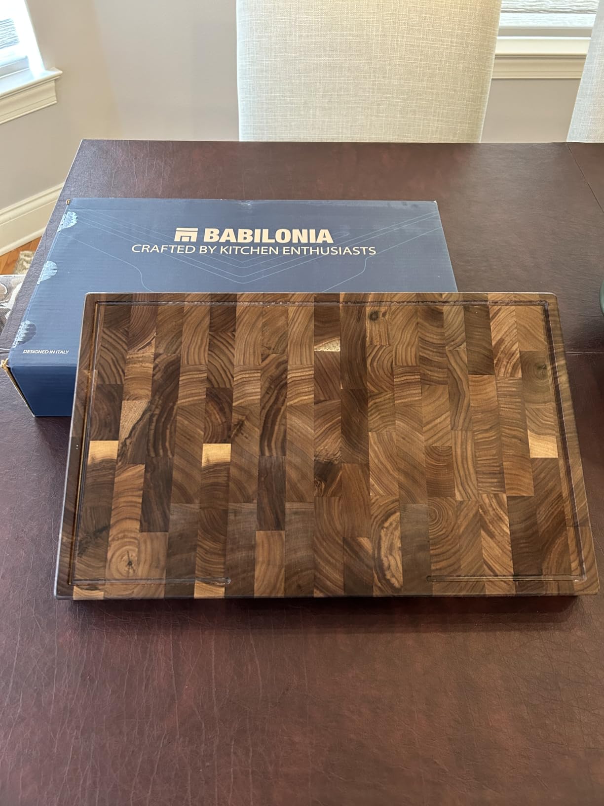 American Walnut Wood Cutting Board, End Grain Butcher Block for Kitchen | Black Walnut Grown in USA - 20