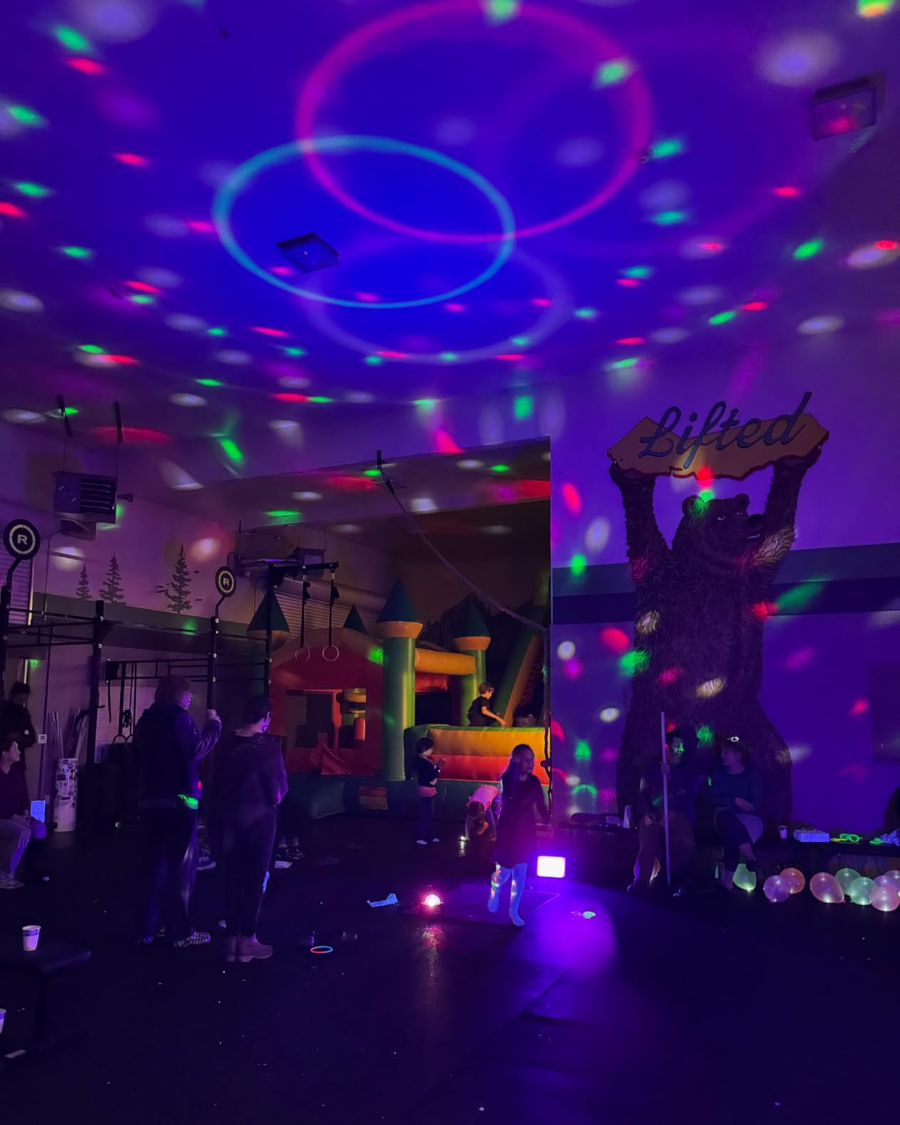 YINPKTEO Party Lights Disco Ball Light, Dj Disco Light Sound Activated LED Light 6 Colors for Home Room Dance Parties Birthday Karaoke Halloween customer photo 2