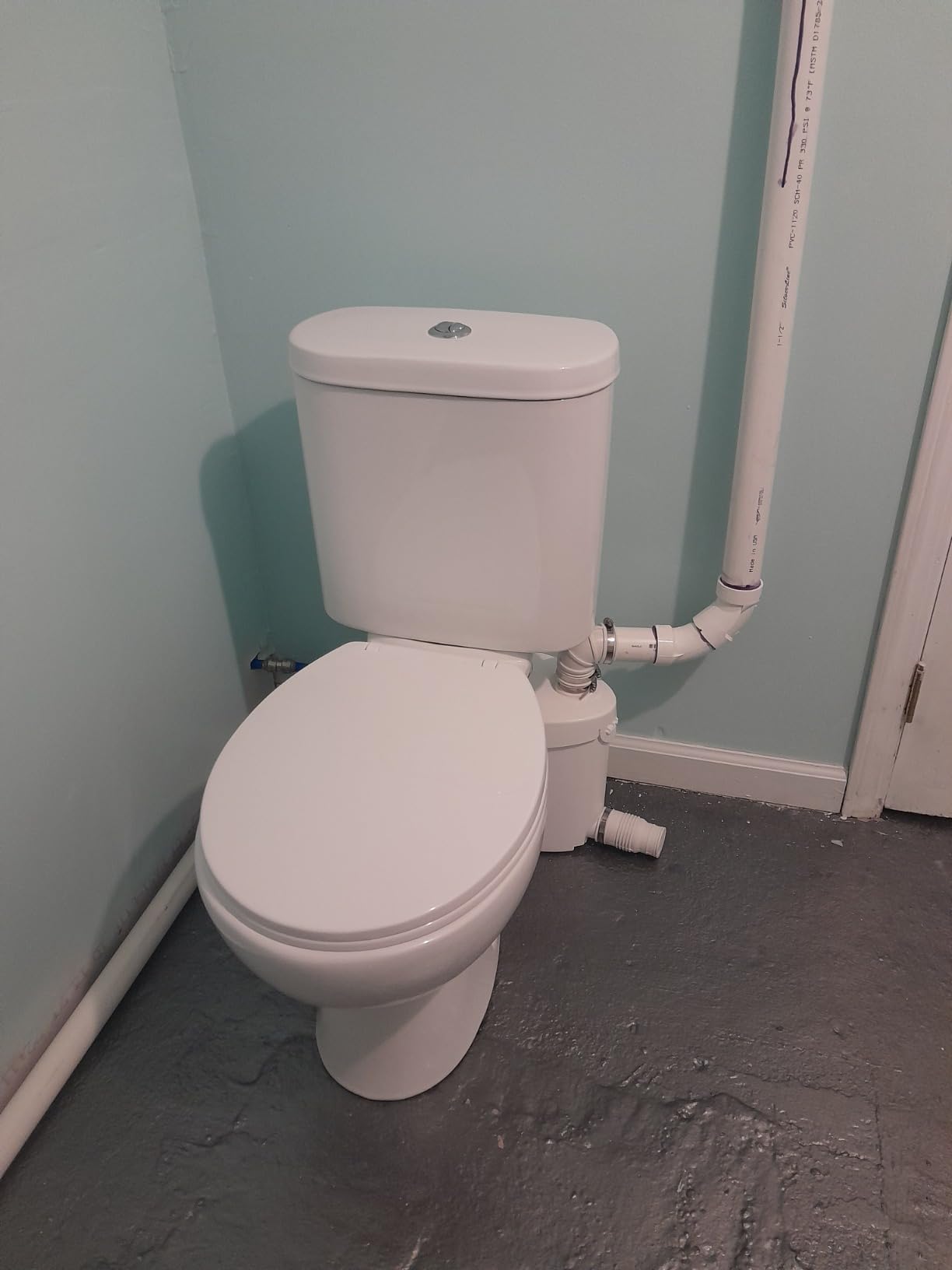 Simple Projec 600w Macerating Toilet System, Silent & Powerful | Upflush Upflow Toilet for Basement Included Macerator Pump with Ac Vent & 4 Water Inltes for Bathroom, 2-piece Kit customer photo 1