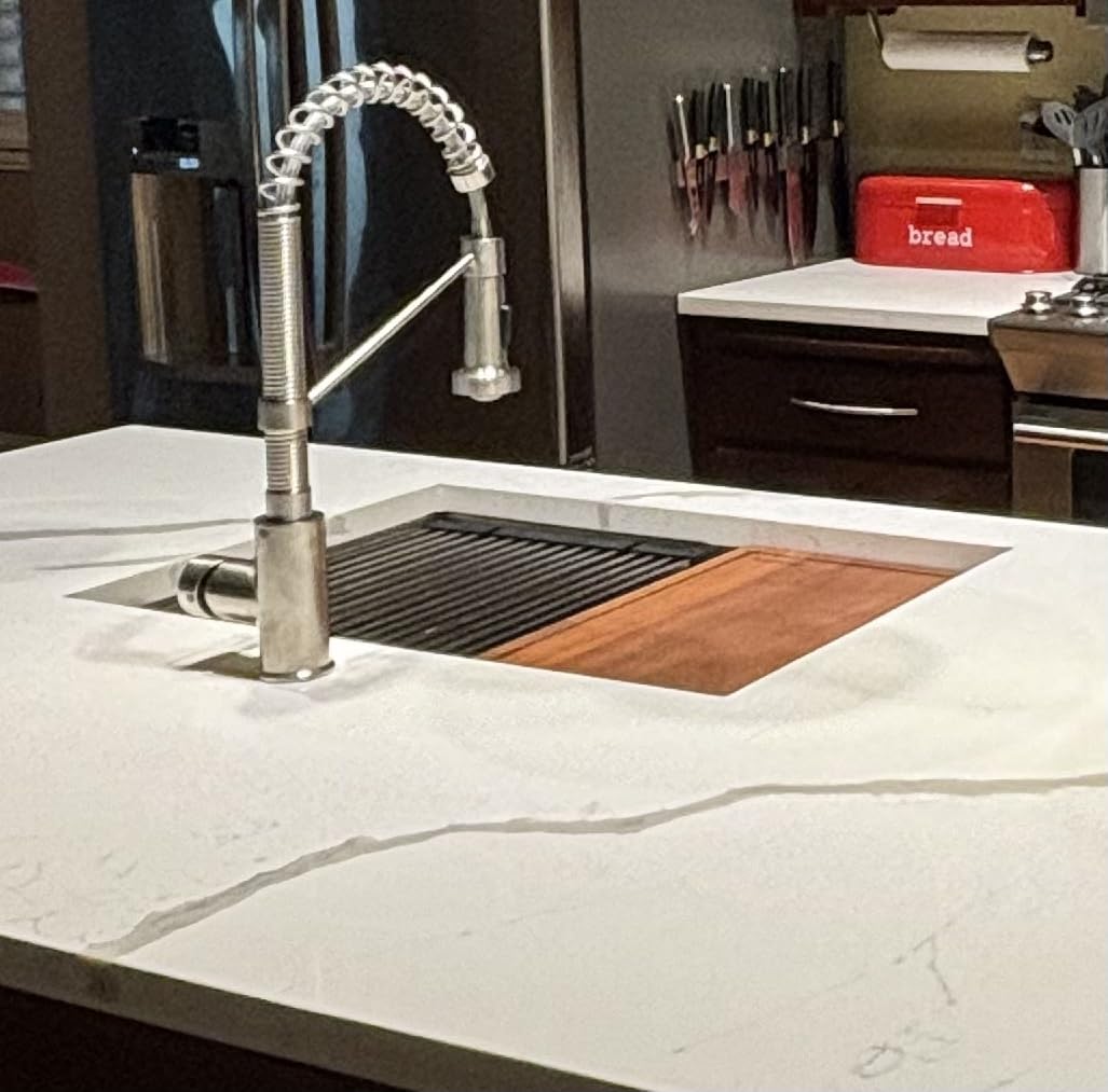 Ruvati 33-in Stainless Steel RoundCorner Undermount Workstation Sink-RVH8303 customer photo 2
