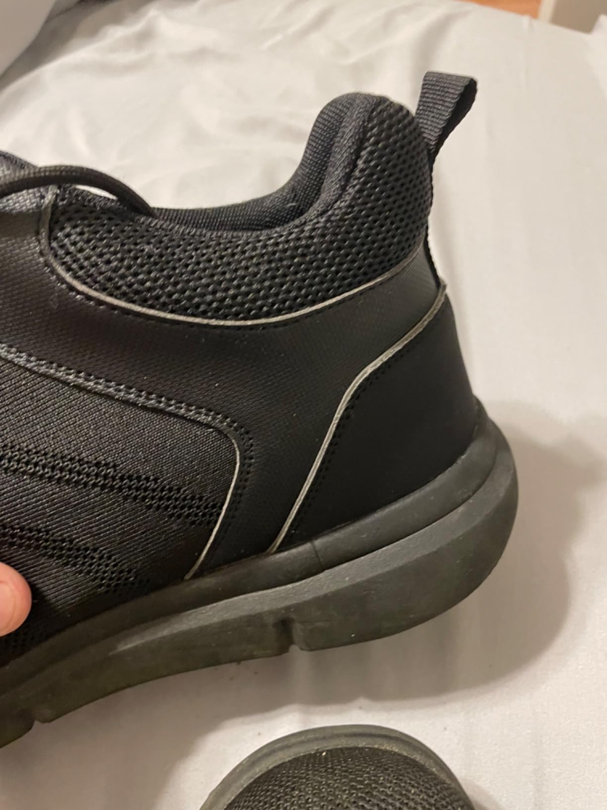 FitVille Extra Wide Work Boots for Men Composite Steel Toe Safety Boots High Top Work Shoes for Men customer photo 2