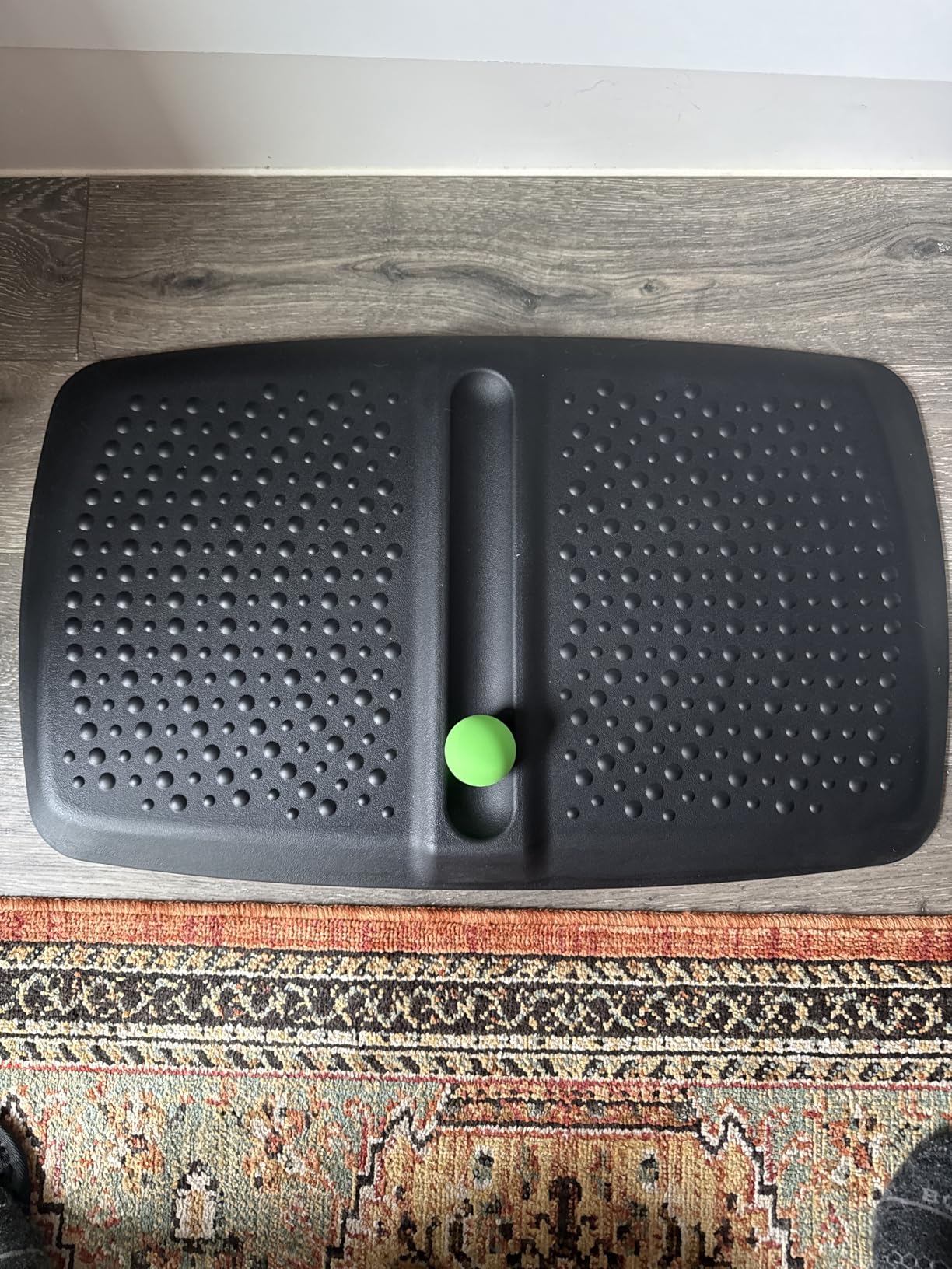 1 inch Thick Anti Fatigue Kitchen Mat Standing Mat with Massage Ball, Non Slip Standing Desk Mat with Massage Point, Multi-Purpose Comfort Floor Mat for Feet, Office, Home (Black, 17
