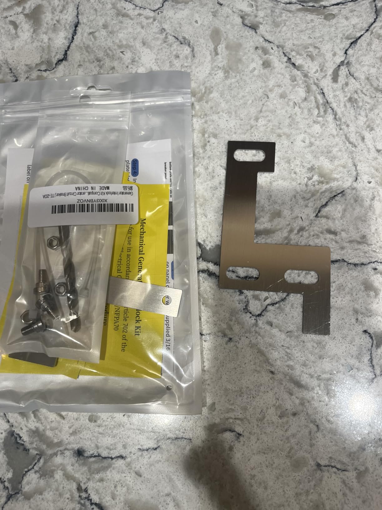 Generator Interlock Kit Compatible with Siemens,ITE,Gould Murray | and Thomas and Betts 150 or 200 amp Panels,1 1/4 Inch Spacing Between Main Circuit Breaker and Generator Circuit Breaker customer photo 2