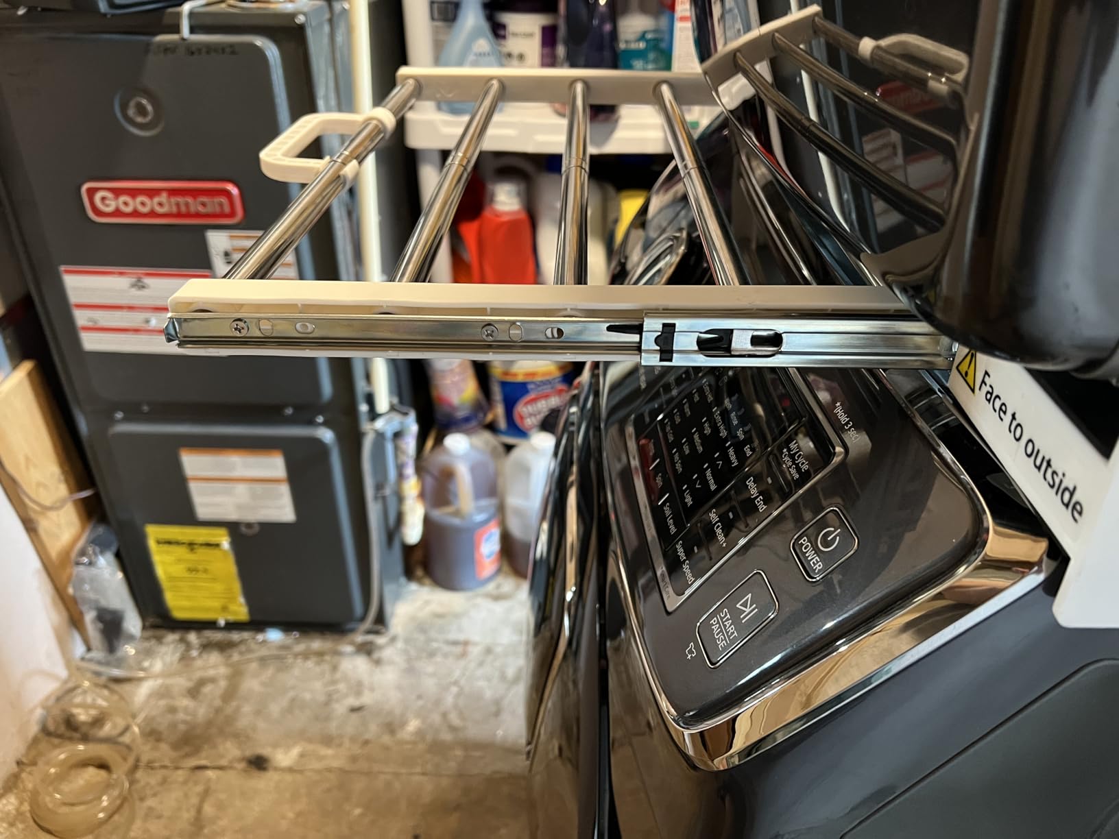 Washer Dryer Stacking Kit 29 inch - Universal Washer and Dryer Stacking Kit | with Pull Out Drying Rack - Adjustable 29