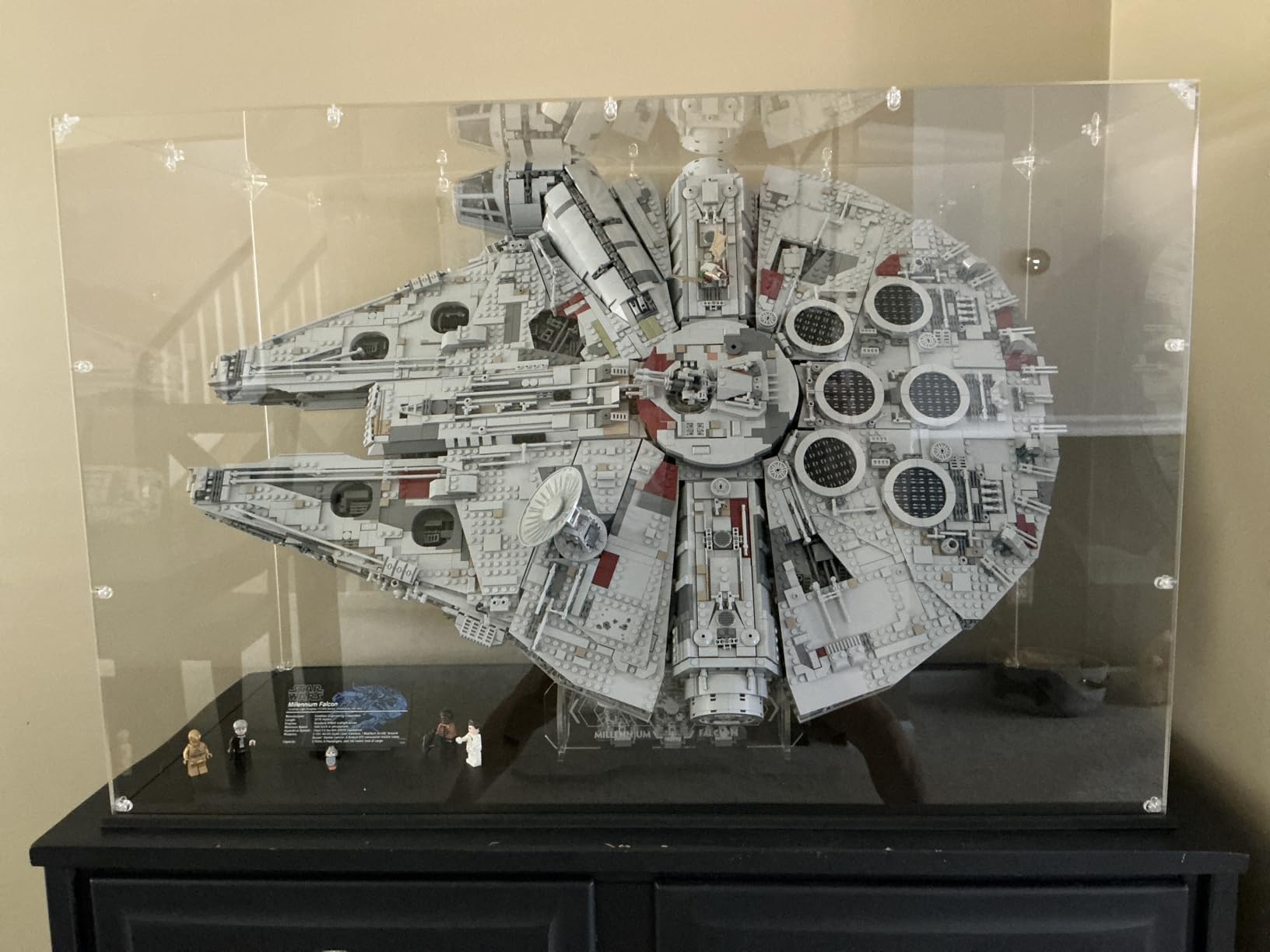 Display Case for Lego 75192 Millennium Falcon, 34.64x15.35x22.83 (88x39x58cm), Protect Your Collectibles from Dust with a Clear Showcase customer photo 2